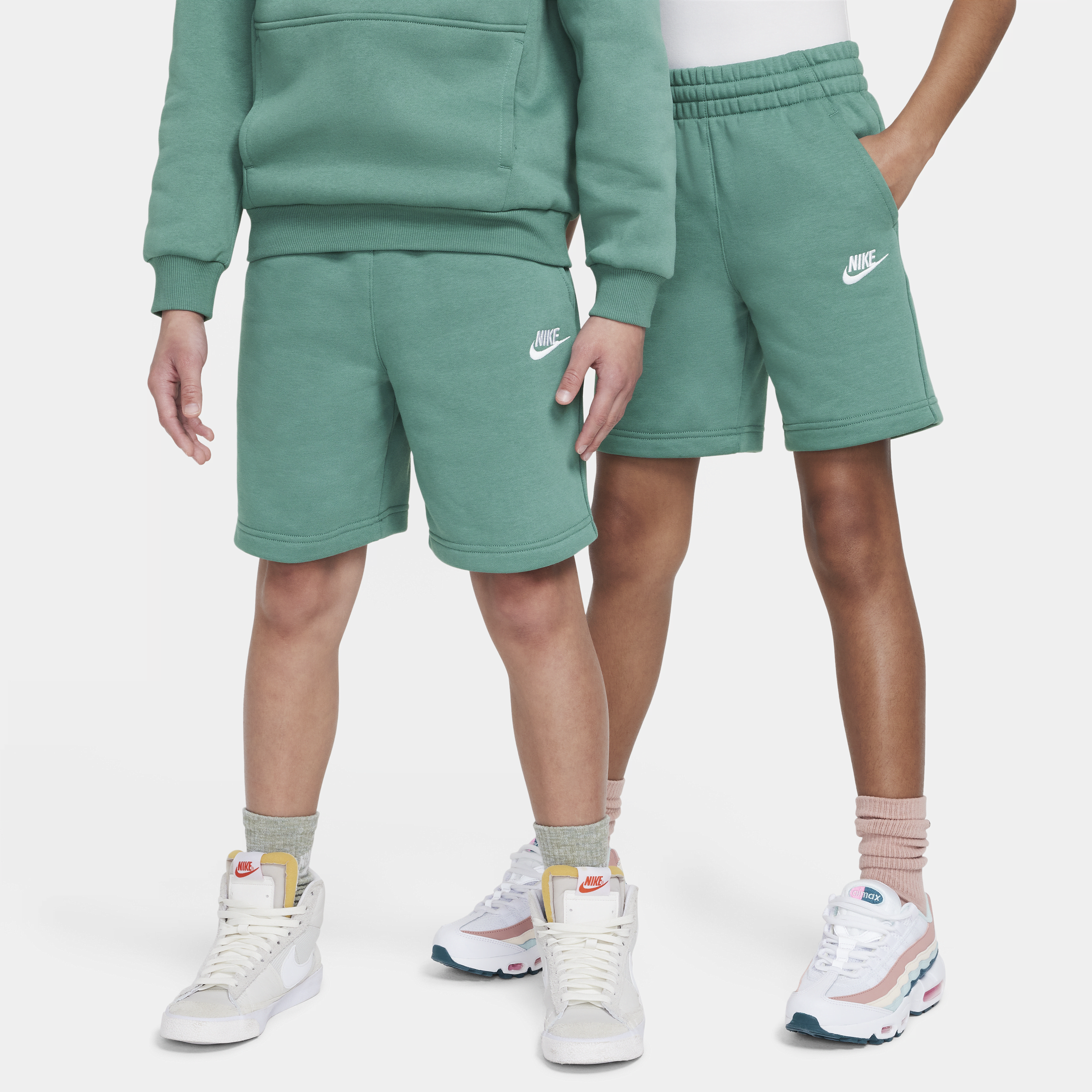 Nike Sportswear Club Fleece-shorts i french terry til større børn - grøn