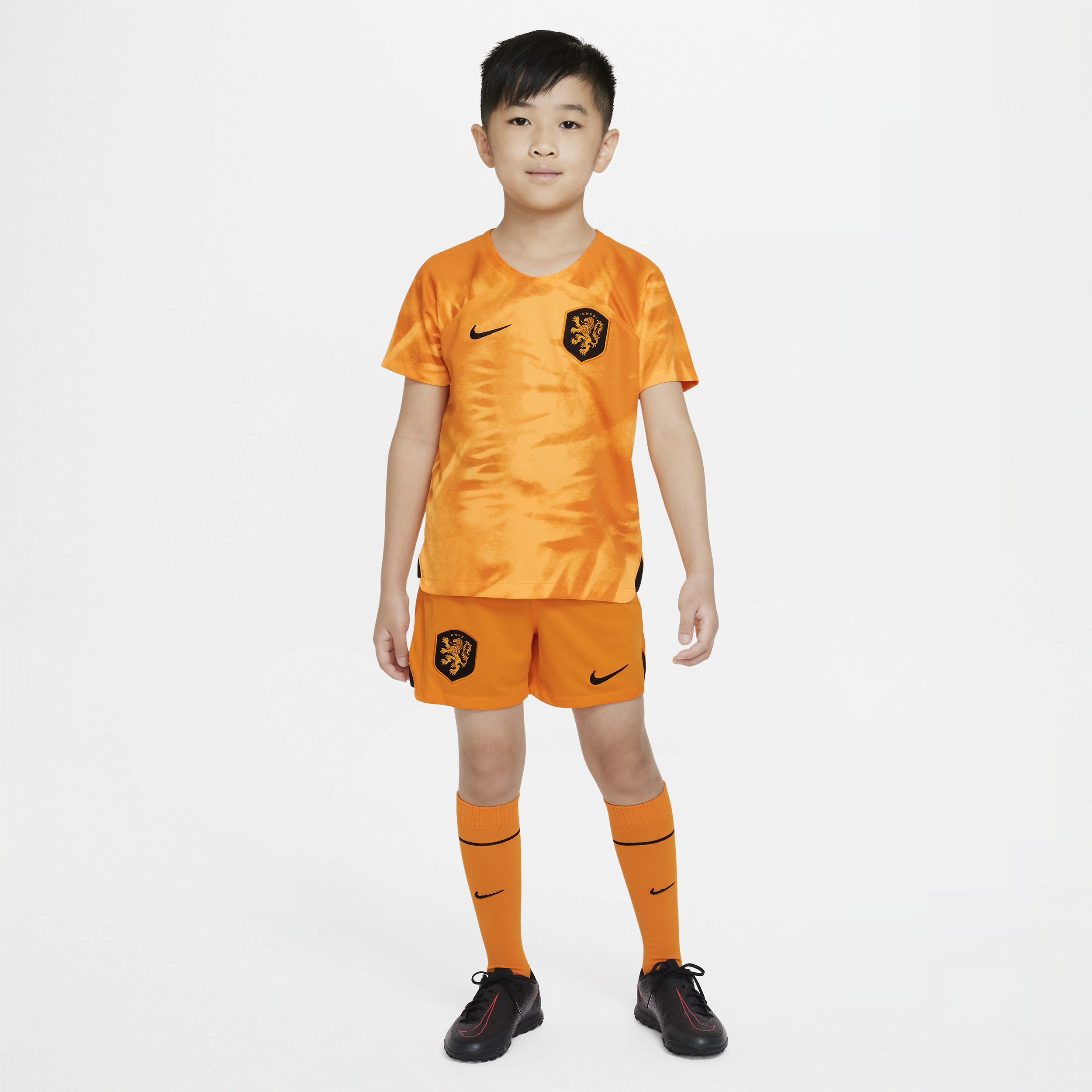 Holland 2022/23 Home Nike-fodboldsæt til mindre børn - Orange