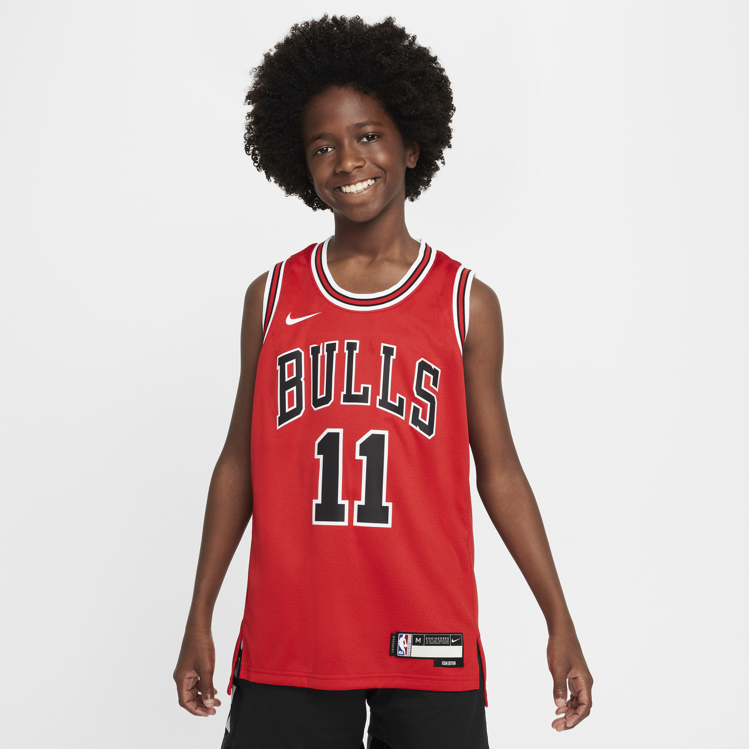 Chicago Bulls 2023/24 Icon Edition Camiseta Swingman Nike de la NBA - Niño/a - Rojo