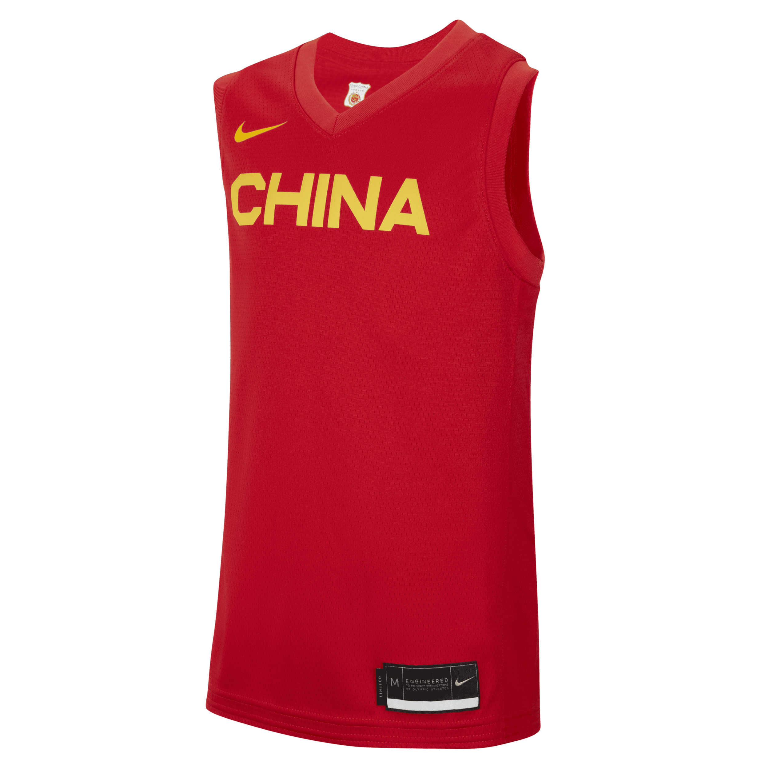 Kina (Road) Nike-basketballtrøje til større børn - rød