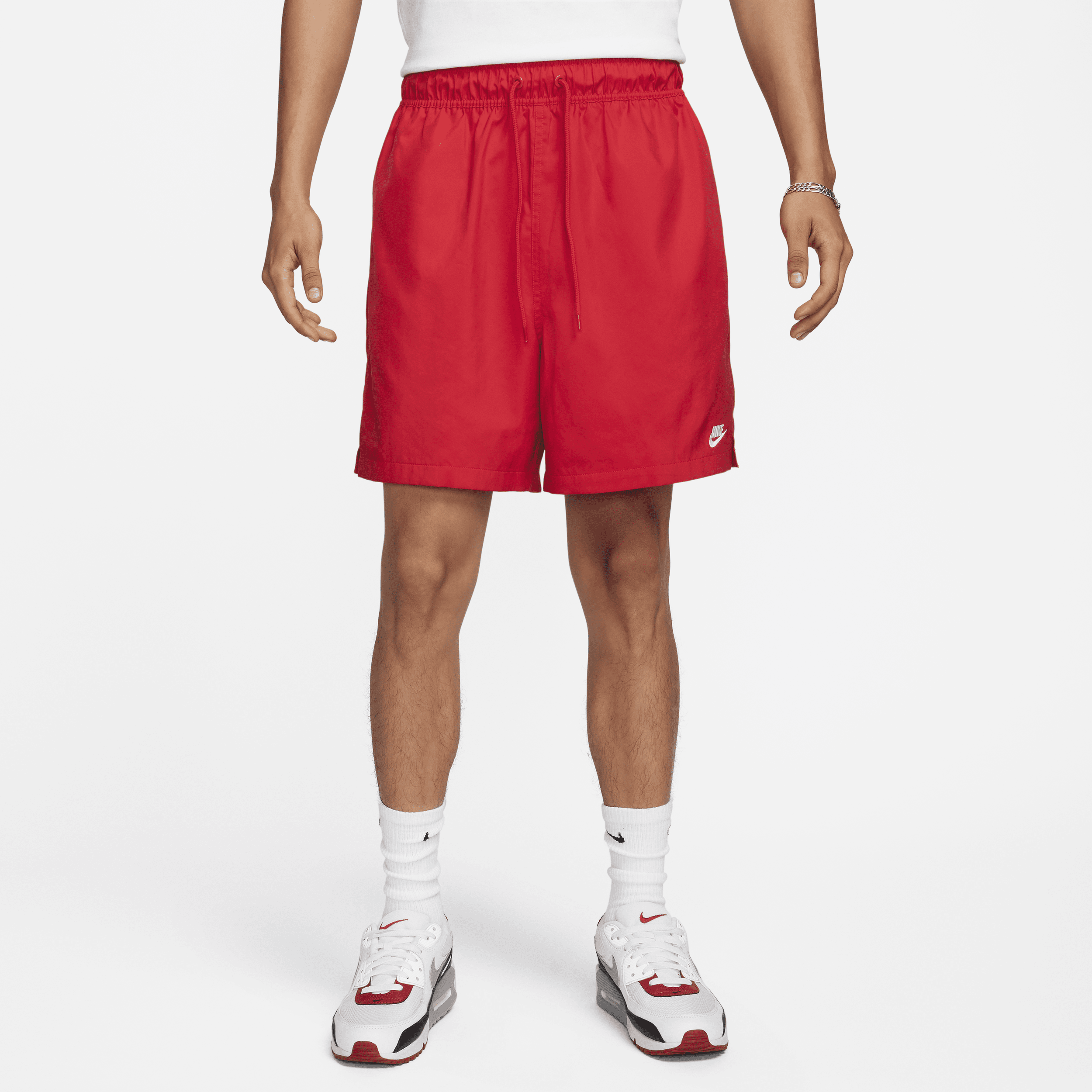 Nike Club Geweven flowshorts voor heren - Rood