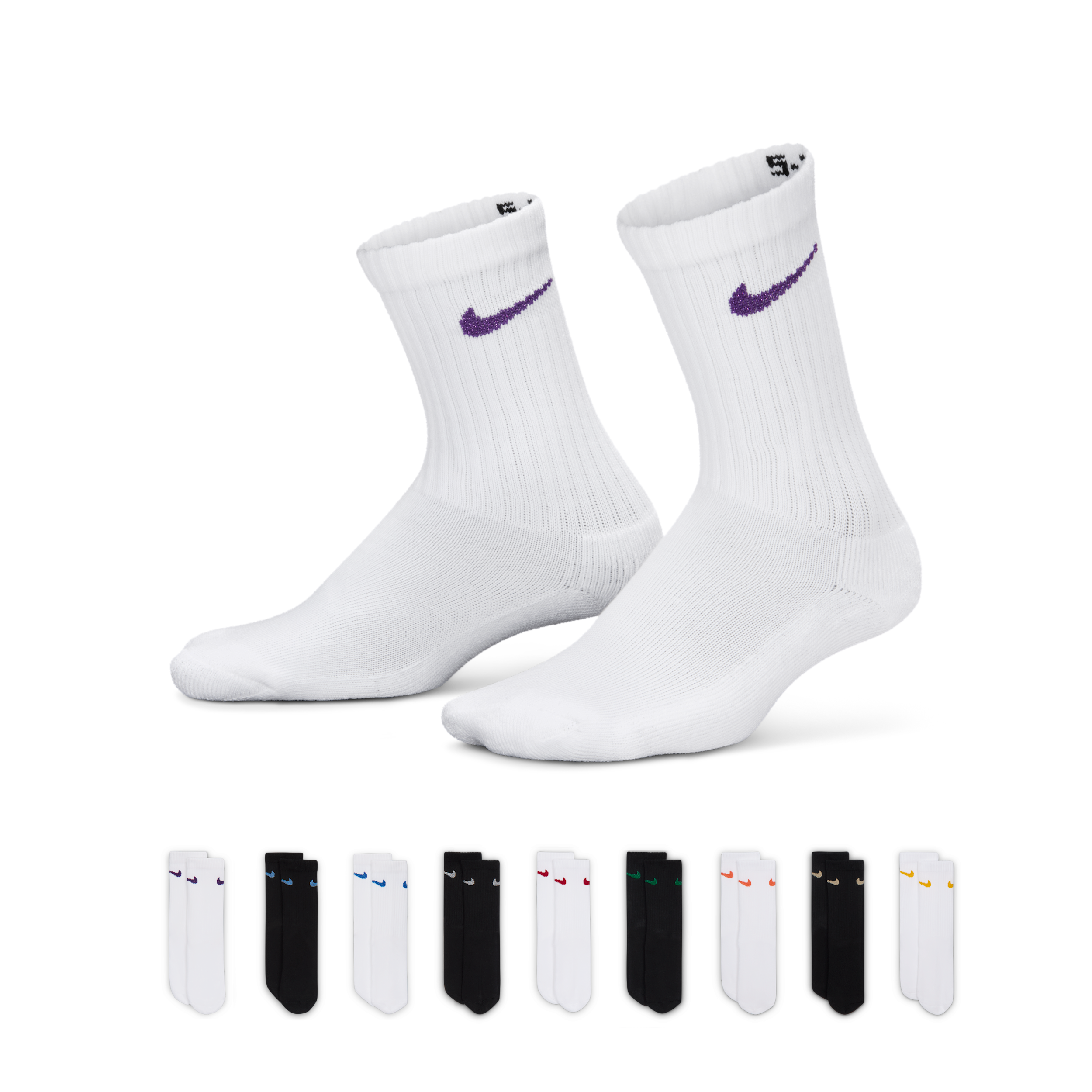 Nike Conjunto de calcetines largos para invierno (9 pares) - Niño/a pequeño/a - Blanco