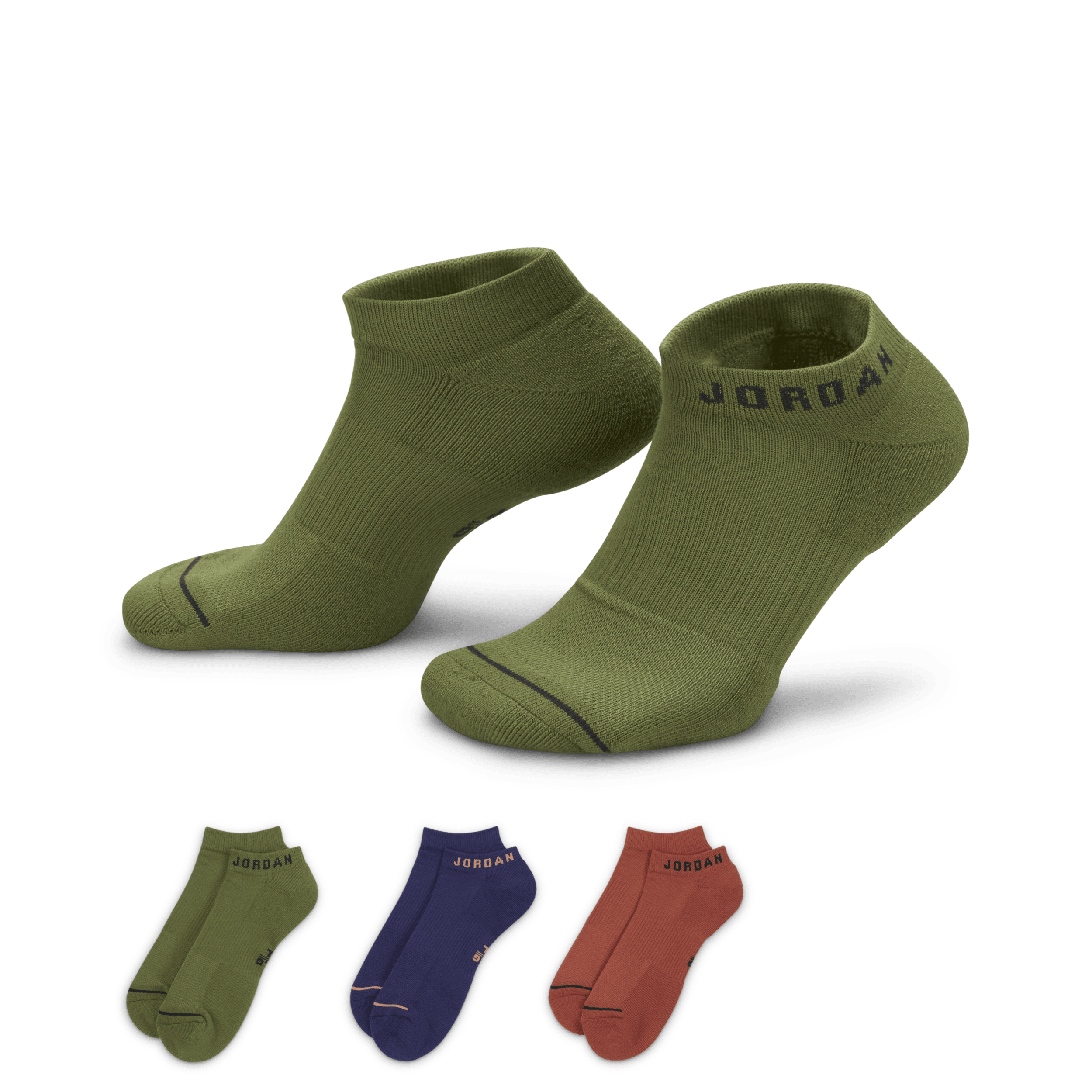 Jordan Everyday No-Show sokken (3 paar) - Meerkleurig