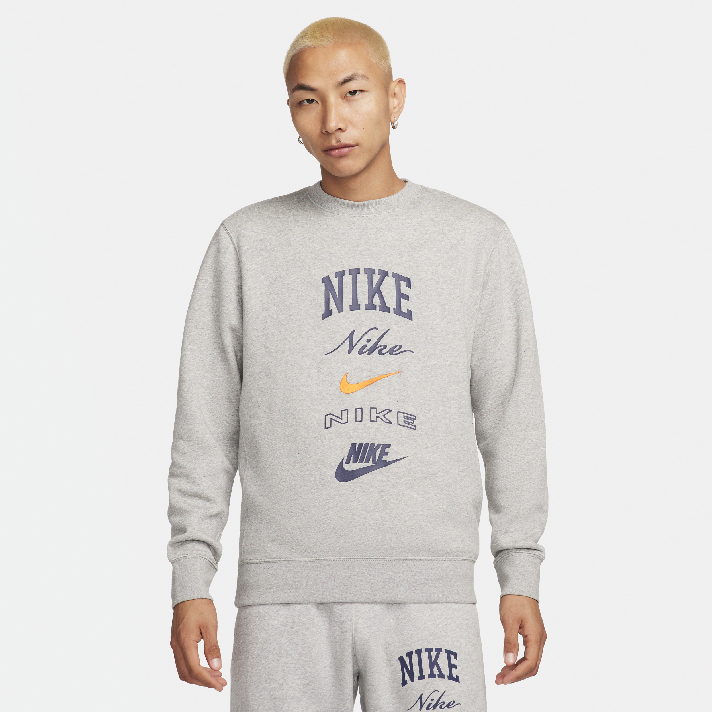 【ナイキ(NIKE)公式ストア】ナイキ クラブ フリース メンズ ロングスリーブ クルーネック スウェットシャツ FN2611-063 グレー 【ナイキ(NIKE)公式ストア】ナイキ クラブ フリース メンズ ロングスリーブ クルーネック スウェットシャツ FN2611-063 グレー