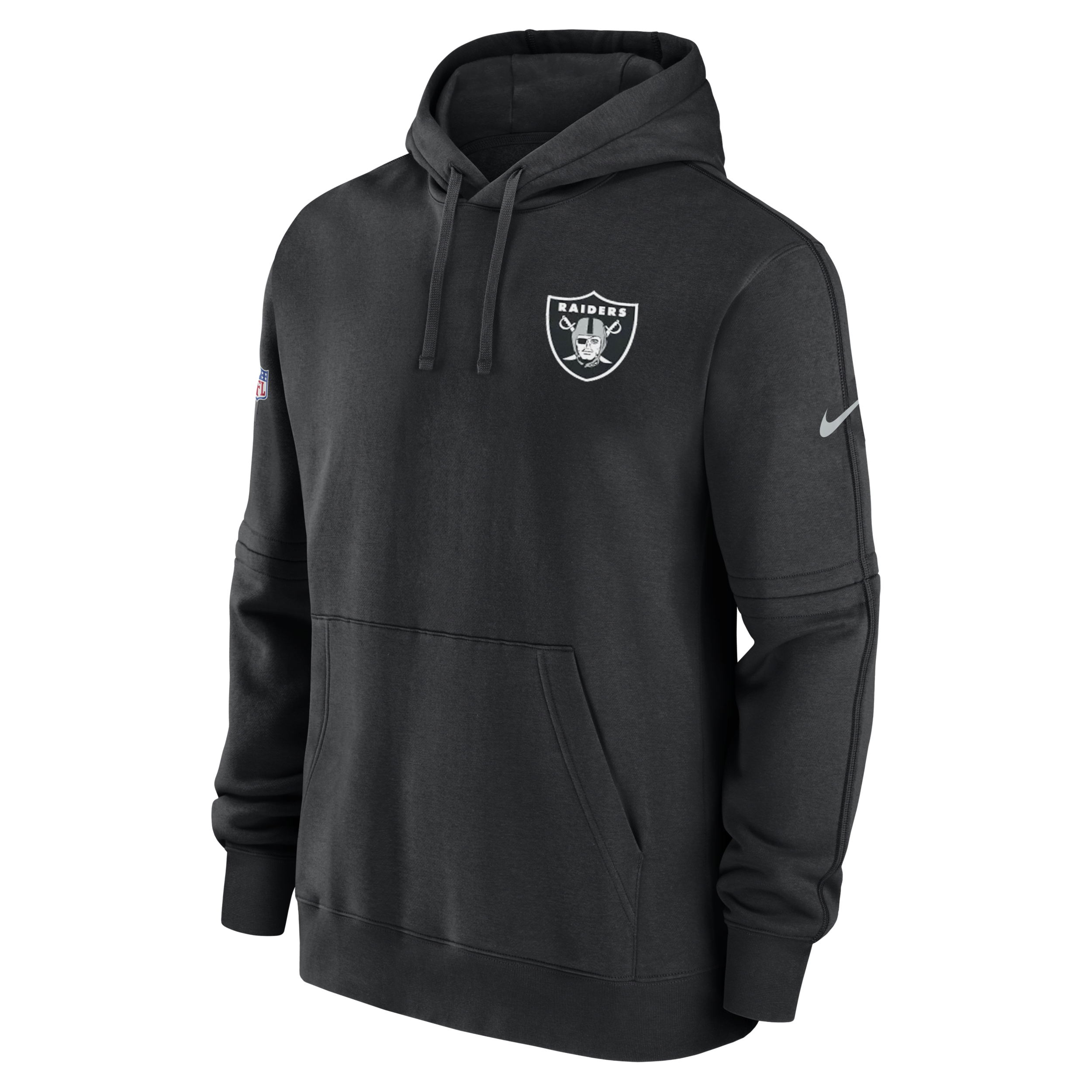 Felpa pullover con cappuccio Las Vegas Raiders Sideline Club Nike NFL – Uomo - Nero