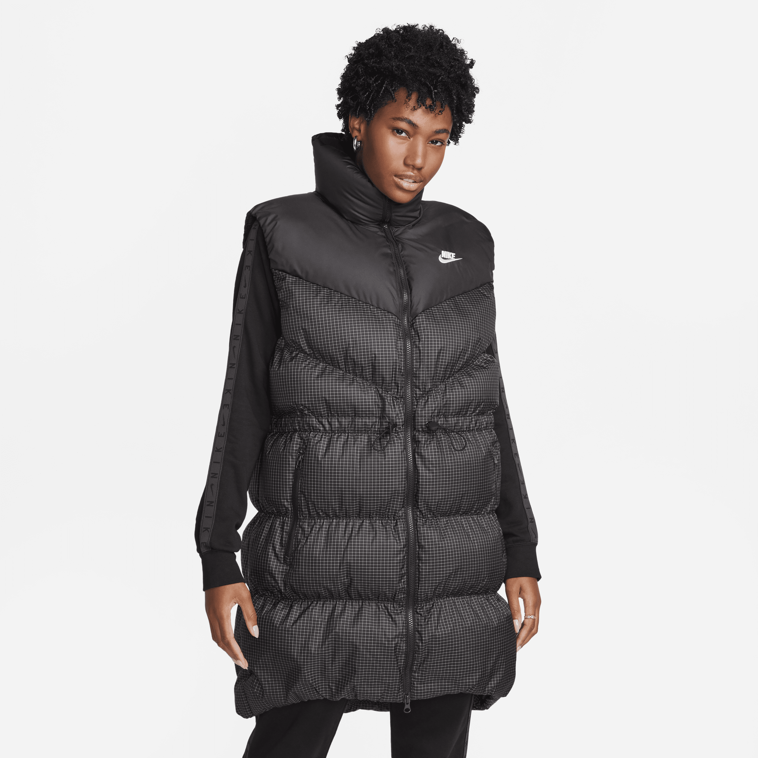 Nike Sportswear Windpuffer Chaleco largo y de ajuste holgado Therma-FIT - Mujer - Negro