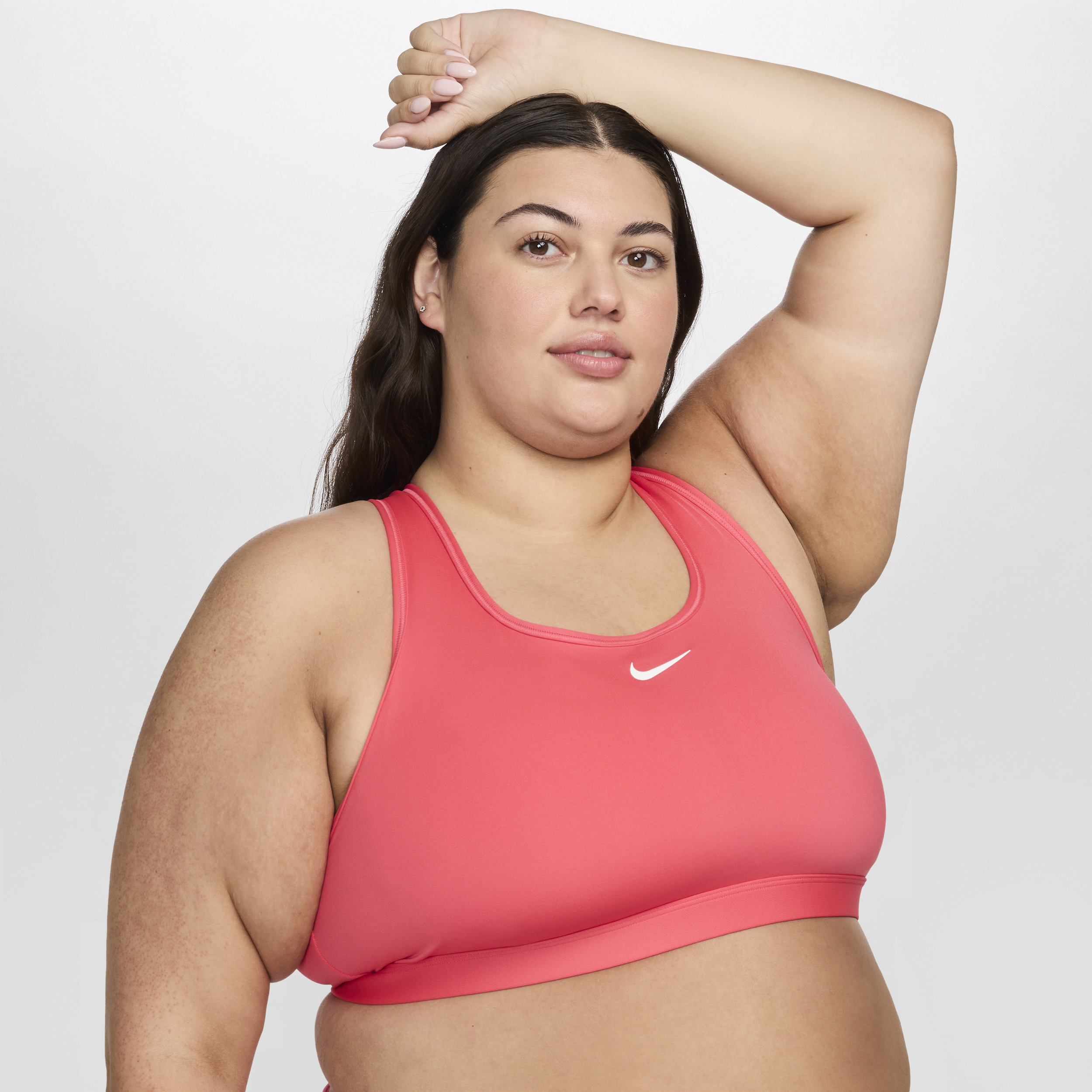 【ナイキ(NIKE)公式ストア】ナイキ スウッシュ ウィメンズ ミディアムサポート ウィメンズ パッディド スポーツブラ (プラスサイズ) DX6823-629 ピンク 【ナイキ(NIKE)公式ストア】ナイキ スウッシュ ウィメンズ ミディアムサポート ウィメンズ パッディド スポーツブラ (プラスサイズ) DX6823-629 ピンク