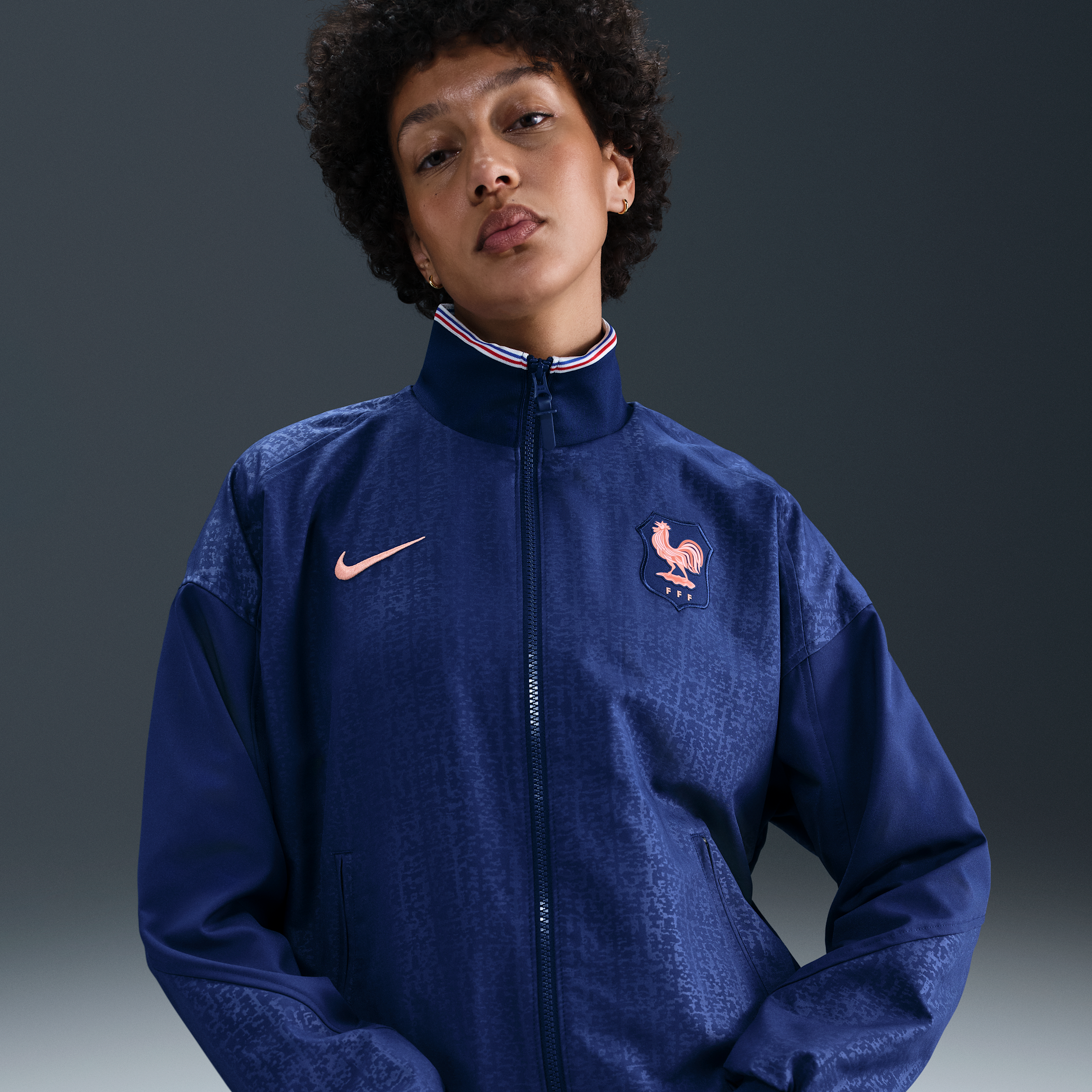 Giacca Anthem da calcio Nike Dri-FIT FFF Strike – Donna - Blu