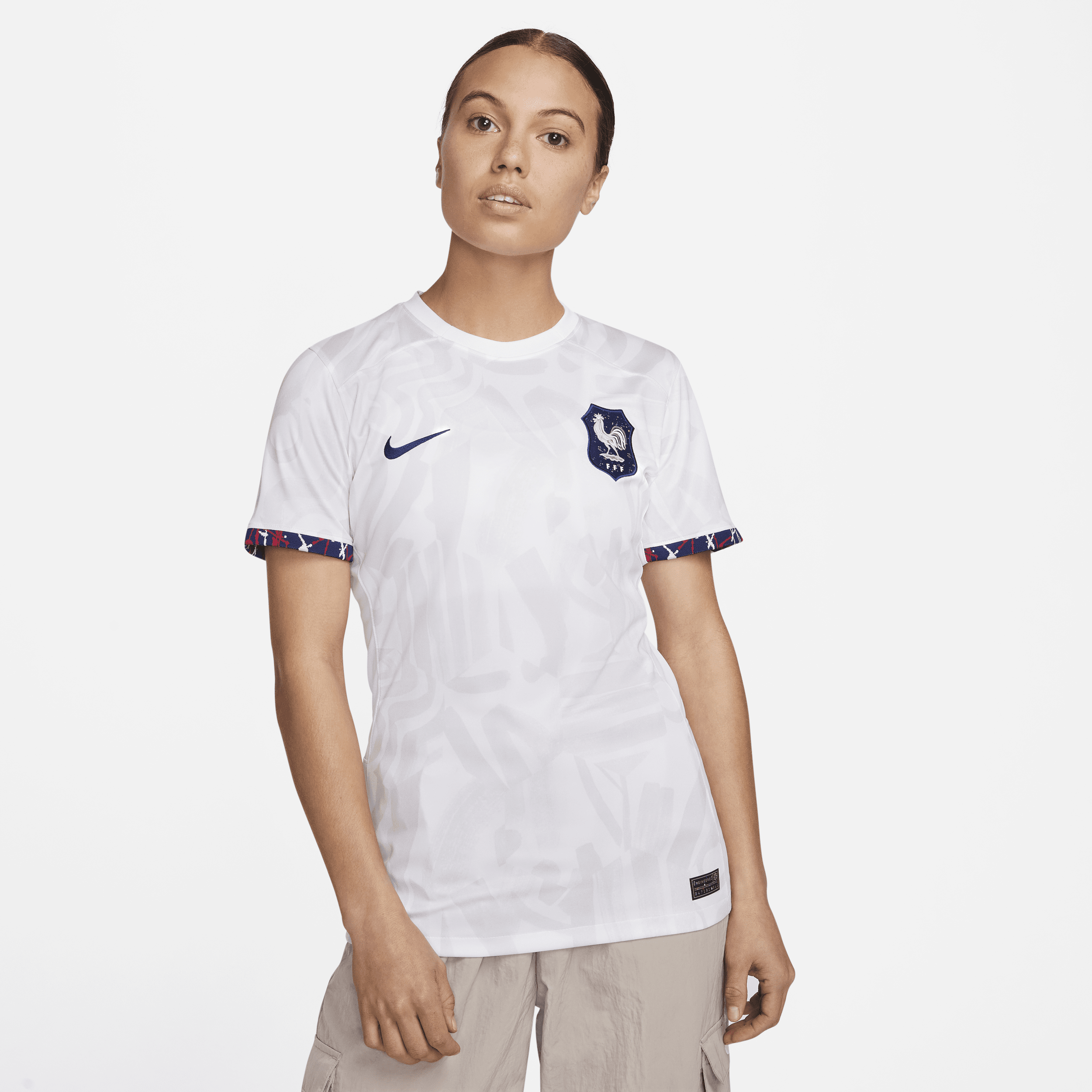 FFF 2023 Stadium Away Nike Dri-FIT-fodboldtrøje til kvinder - hvid