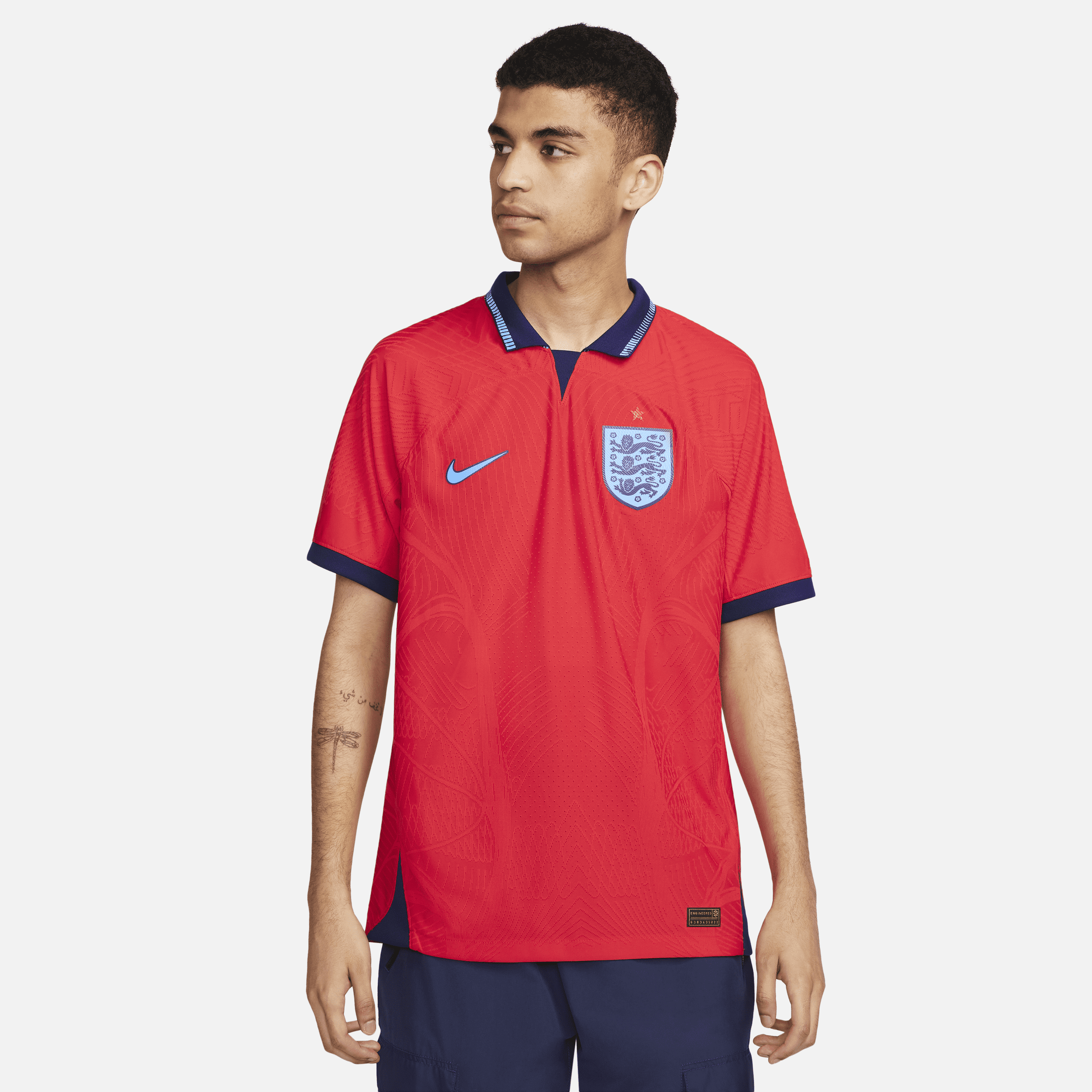 England 2022/23 Match Away Nike Dri-FIT ADV-fodboldtrøje til mænd - rød