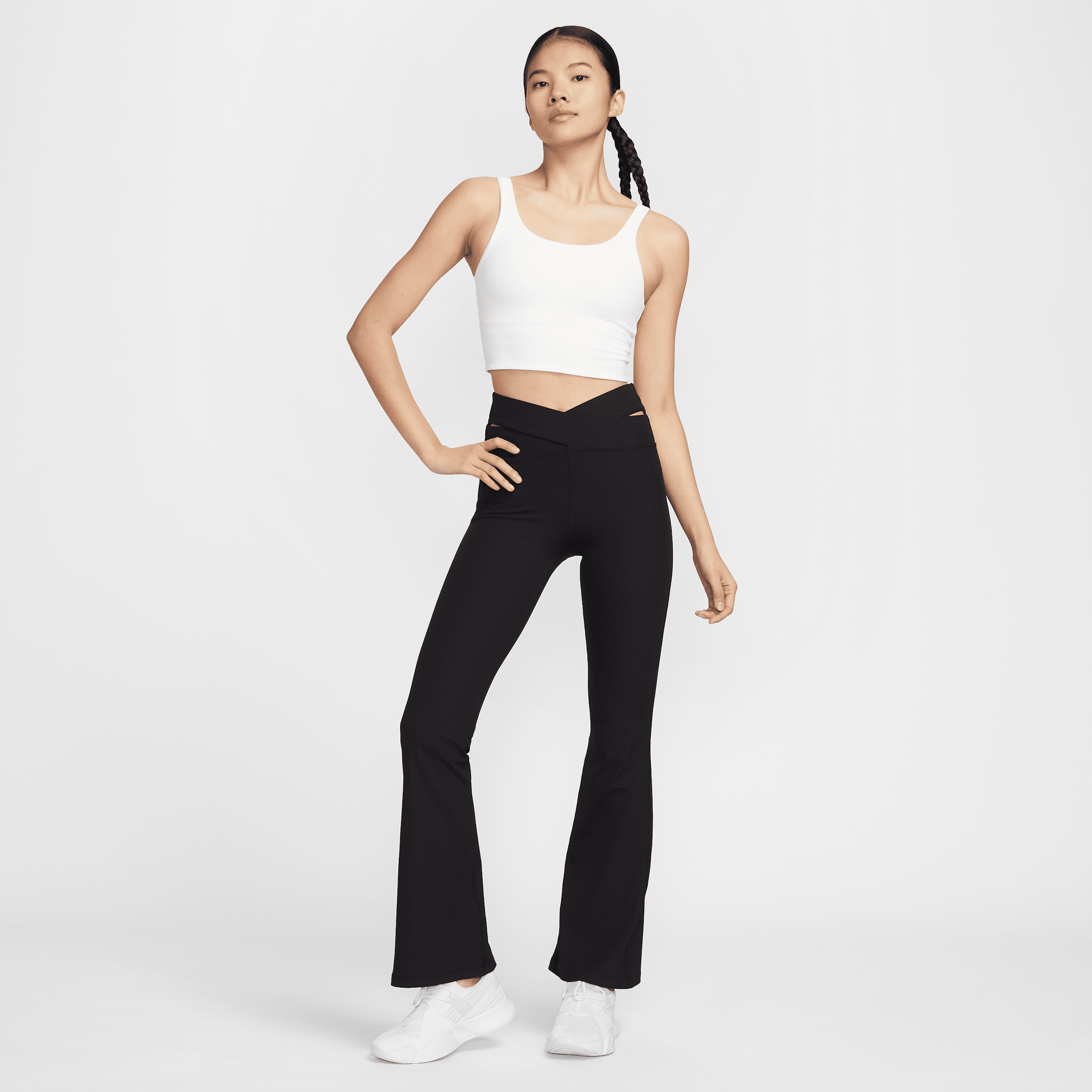 【ナイキ(NIKE)公式ストア】ナイキ ゼンビー リブ ウィメンズ ジェントルサポート ハイウエスト フレアード レギンス HJ1847-010 ブラック 【ナイキ(NIKE)公式ストア】ナイキ ゼンビー リブ ウィメンズ ジェントルサポート ハイウエスト フレアード レギンス HJ1847-010 ブラック