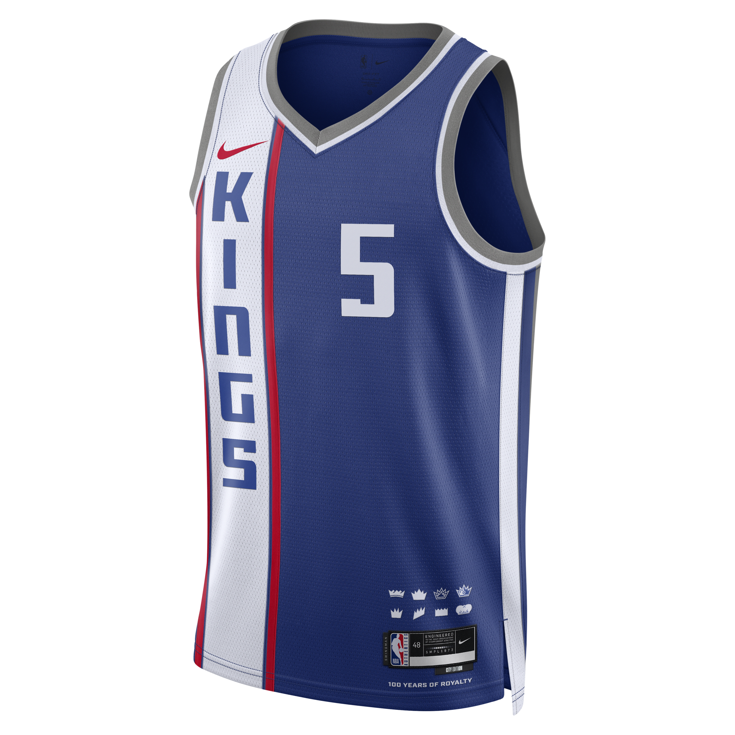 De'Aaron Fox Sacramento Kings City Edition 2023/24 Nike Dri-FIT Swingman NBA-jersey voor heren - Blauw