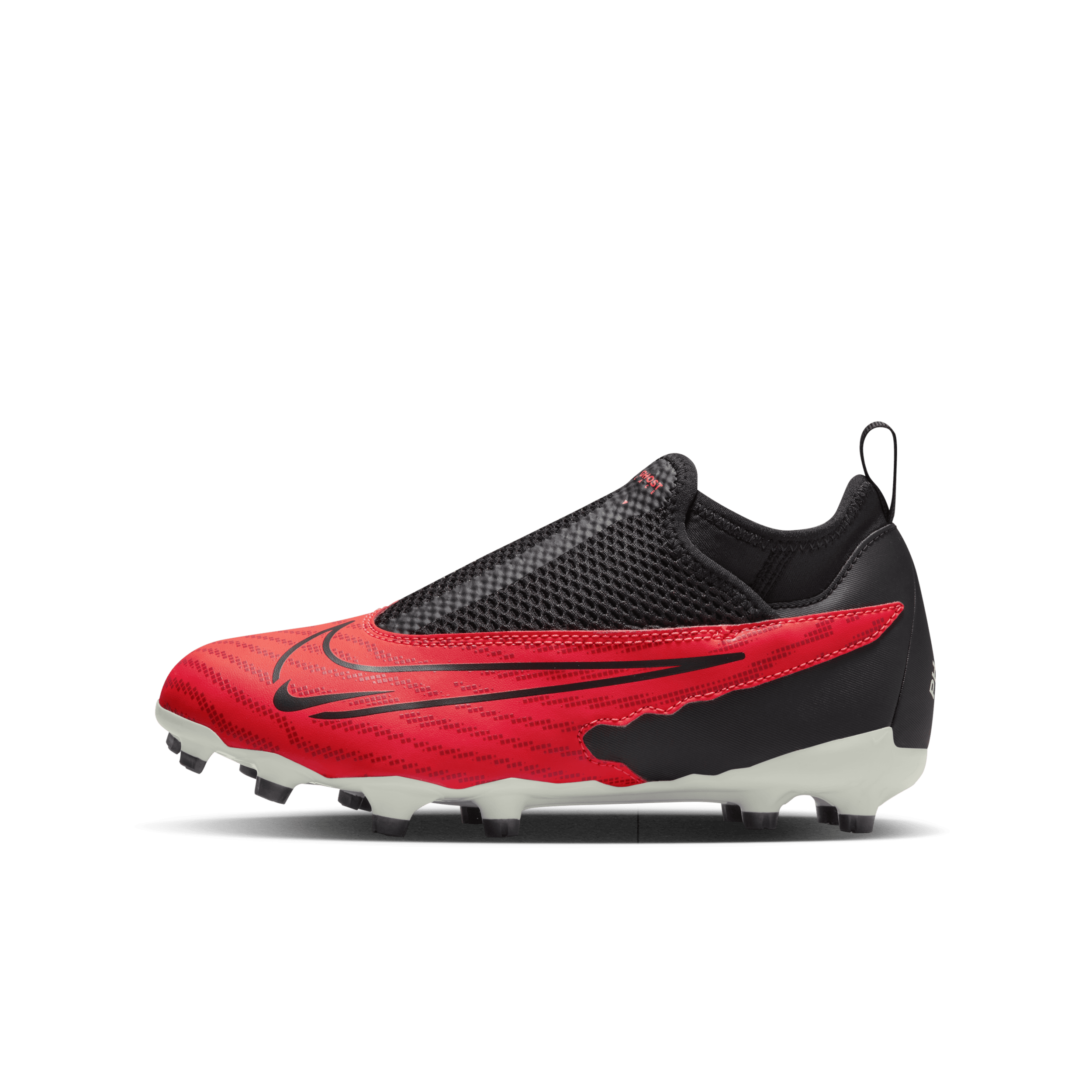 Nike Jr. Phantom GX Academy-fodboldstøvler til flere typer underlag til større børn - rød