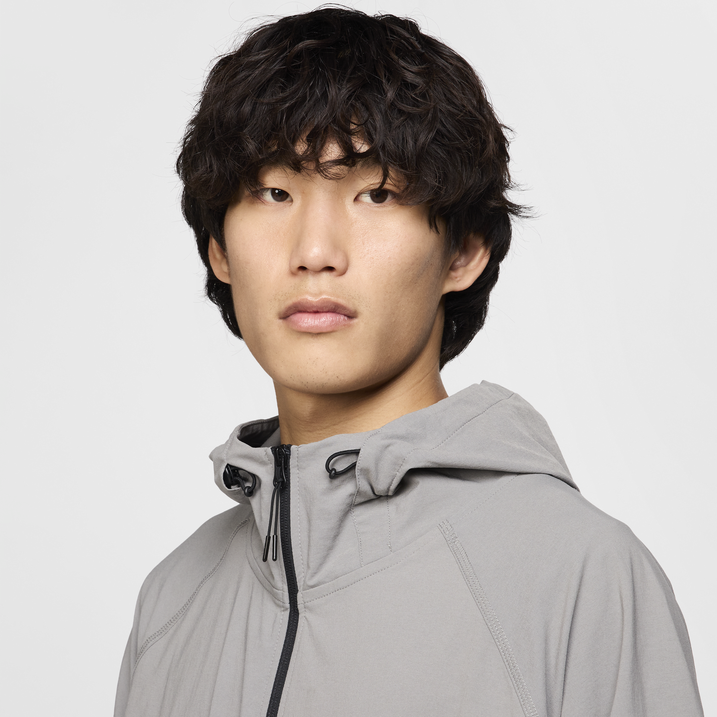 Nike Tech Woven Full Zip Hooded Jacket - Light Iron Ore - Mens