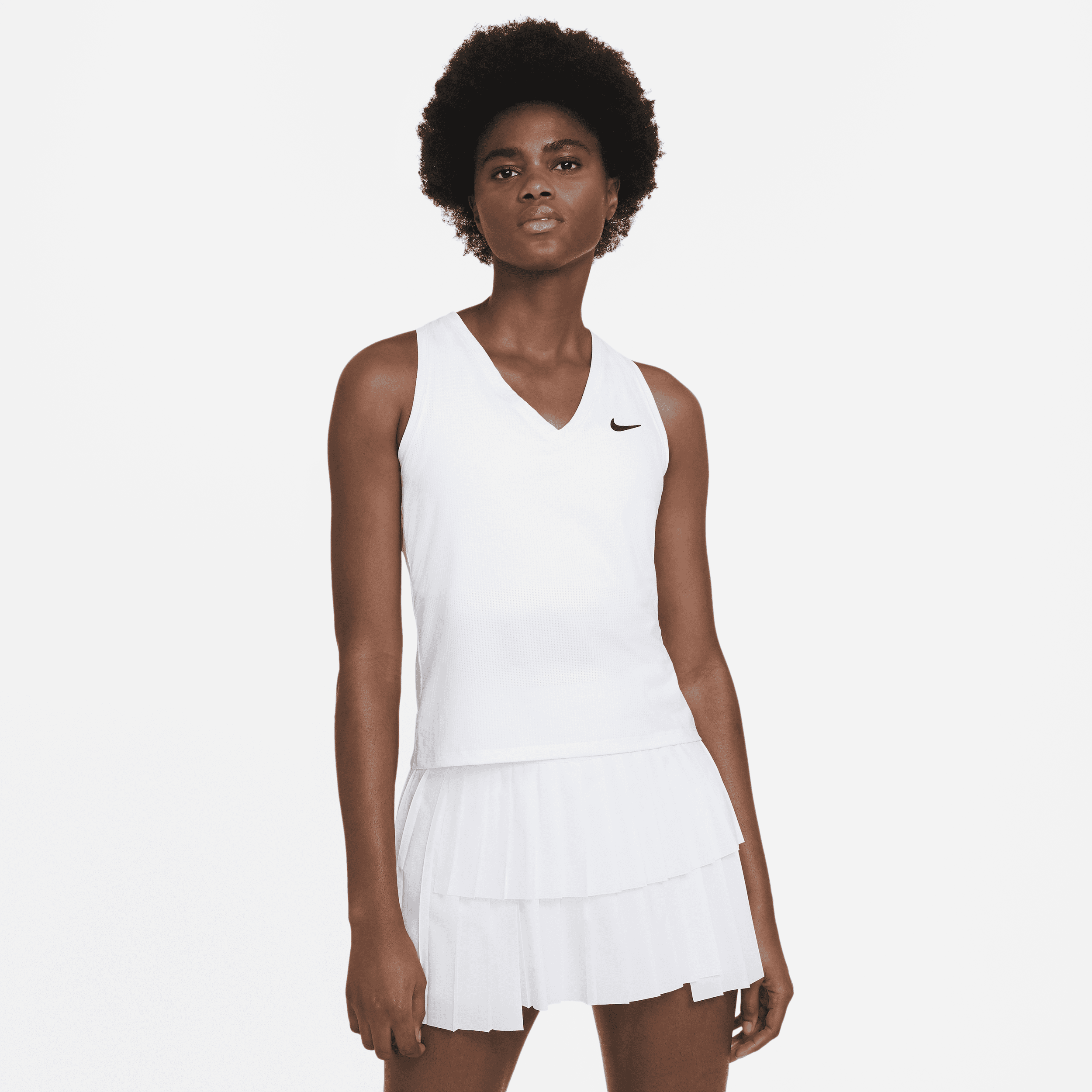 NikeCourt Victory Camiseta de tirantes de tenis - Mujer - Blanco