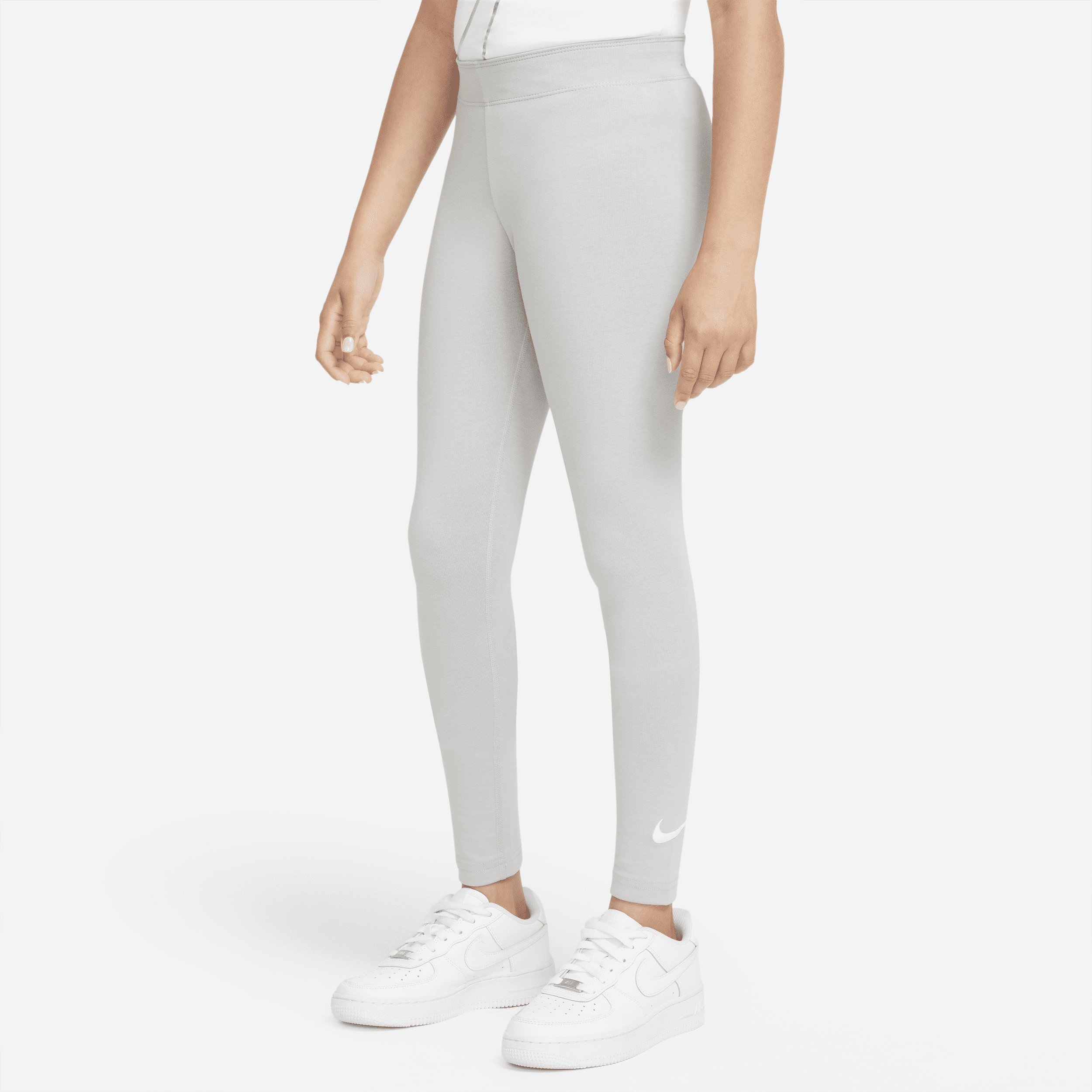 Nike Sportswear Favorites-Swoosh-leggings til større børn (piger) - grå