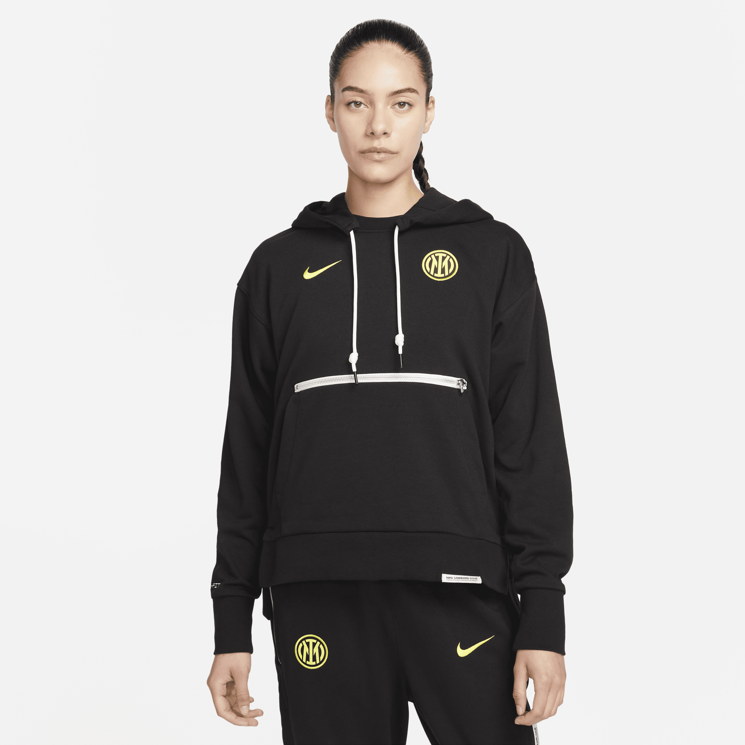 Inter de Milán Standard Issue Sudadera con capucha Nike Dri-FIT - Mujer - Negro