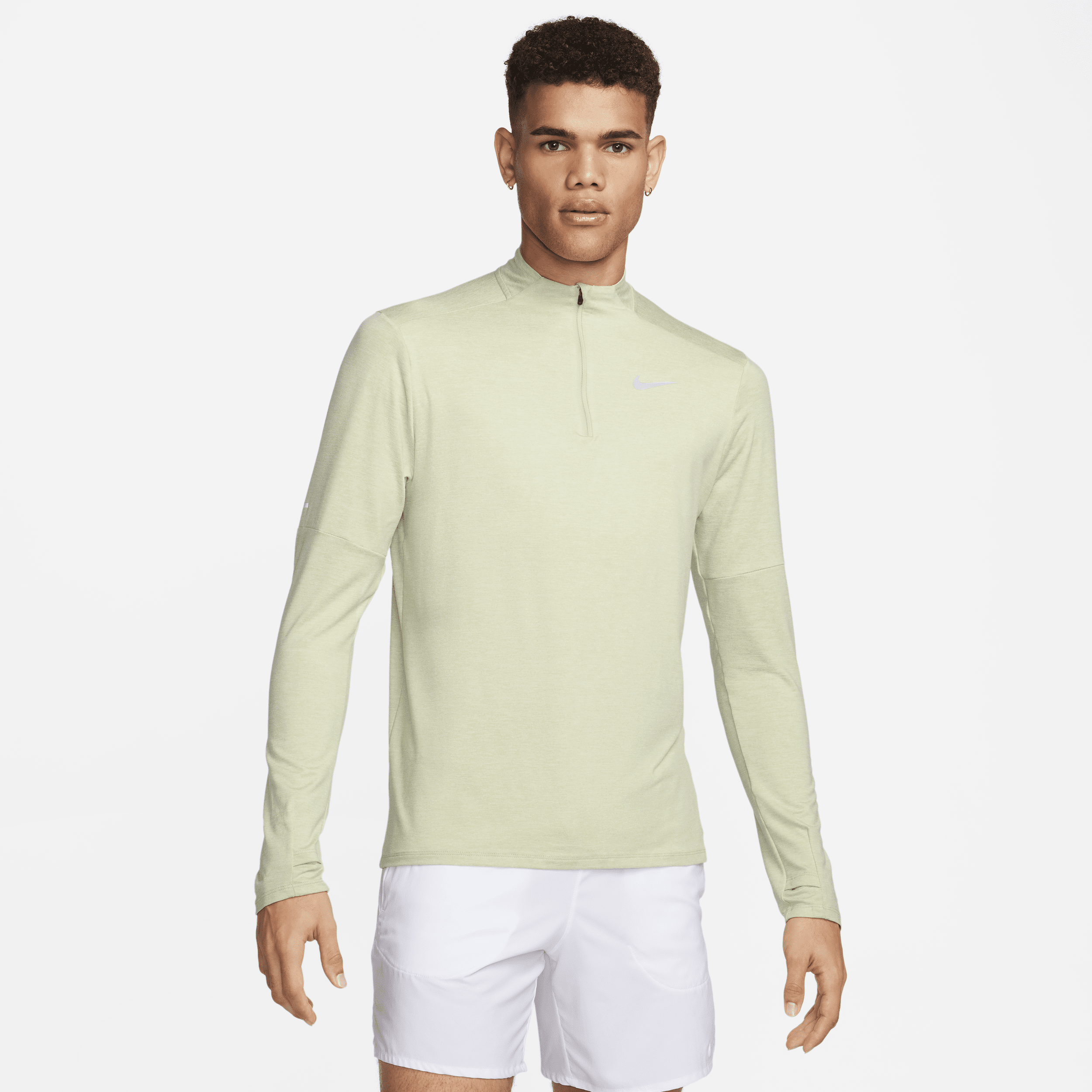 Maglia da running con zip a metà lunghezza Dri-FIT Nike – Uomo - Verde