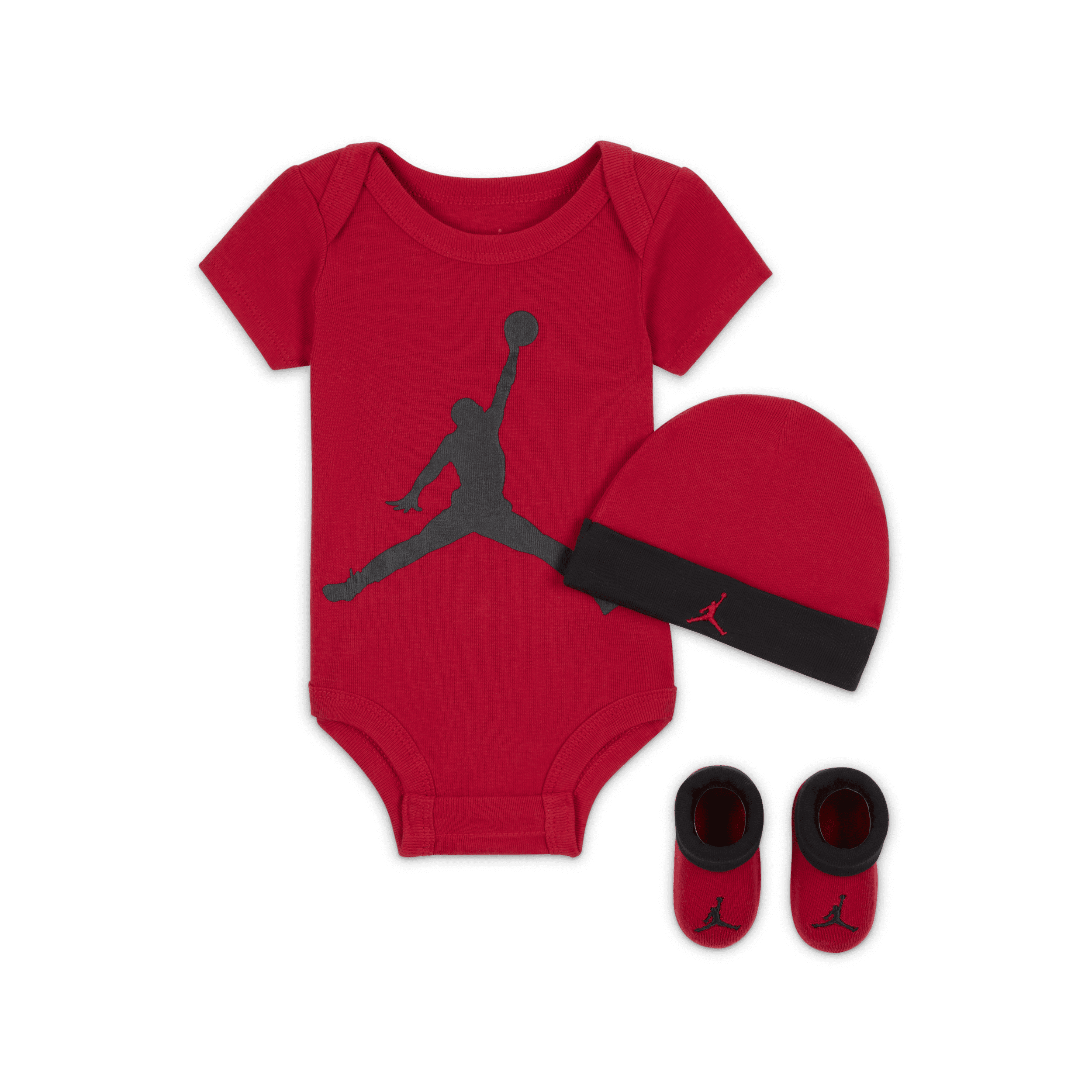 Jordan-sæt i 3 dele til babyer - rød