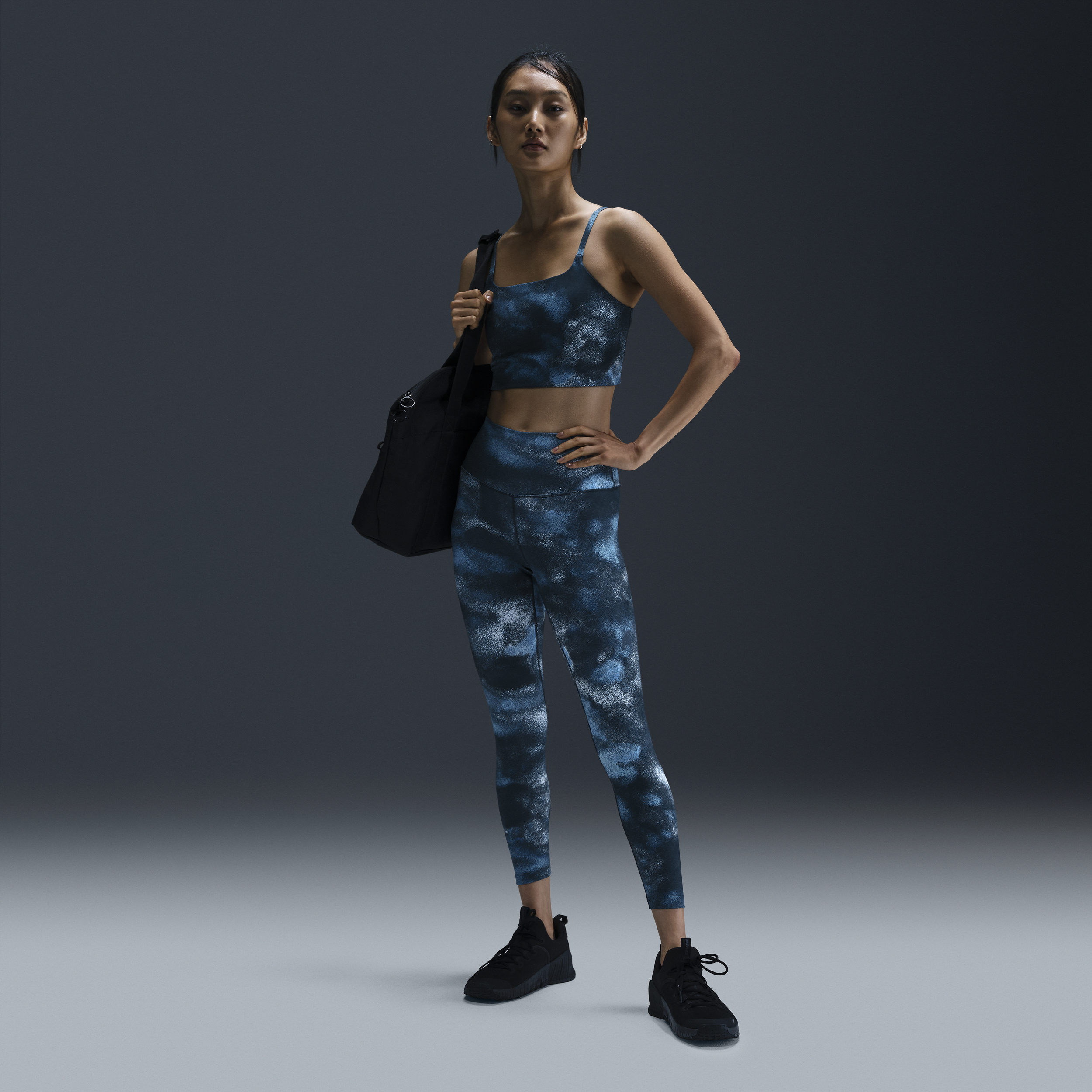 【ナイキ(NIKE)公式ストア】ナイキ ワン ウィメンズ ハイウエスト 7/8 プリント レギンス FZ7276-478 ブルー 【ナイキ(NIKE)公式ストア】ナイキ ワン ウィメンズ ハイウエスト 7/8 プリント レギンス FZ7276-478 ブルー