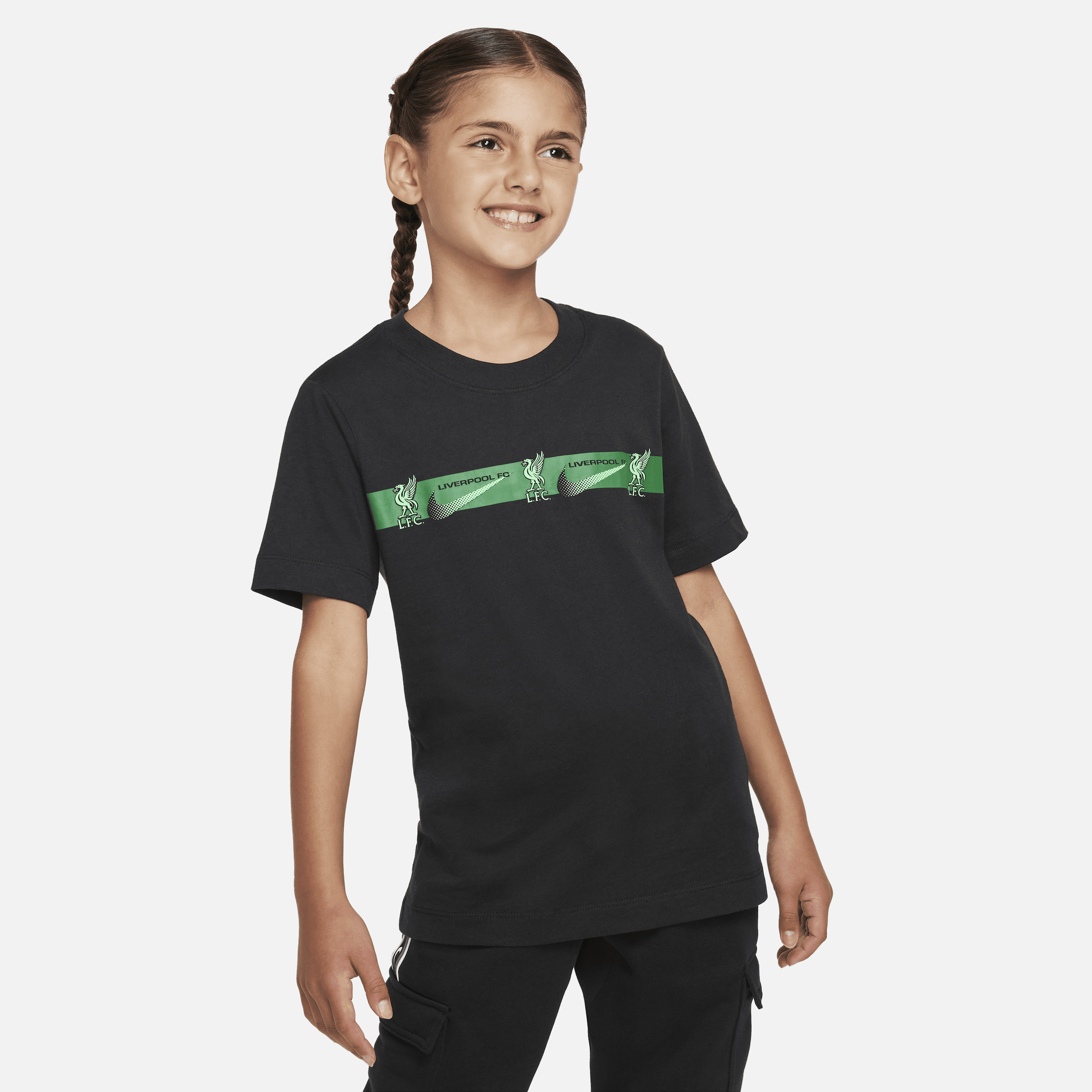 Nike Football Liverpool FC-T-shirt til større børn - sort