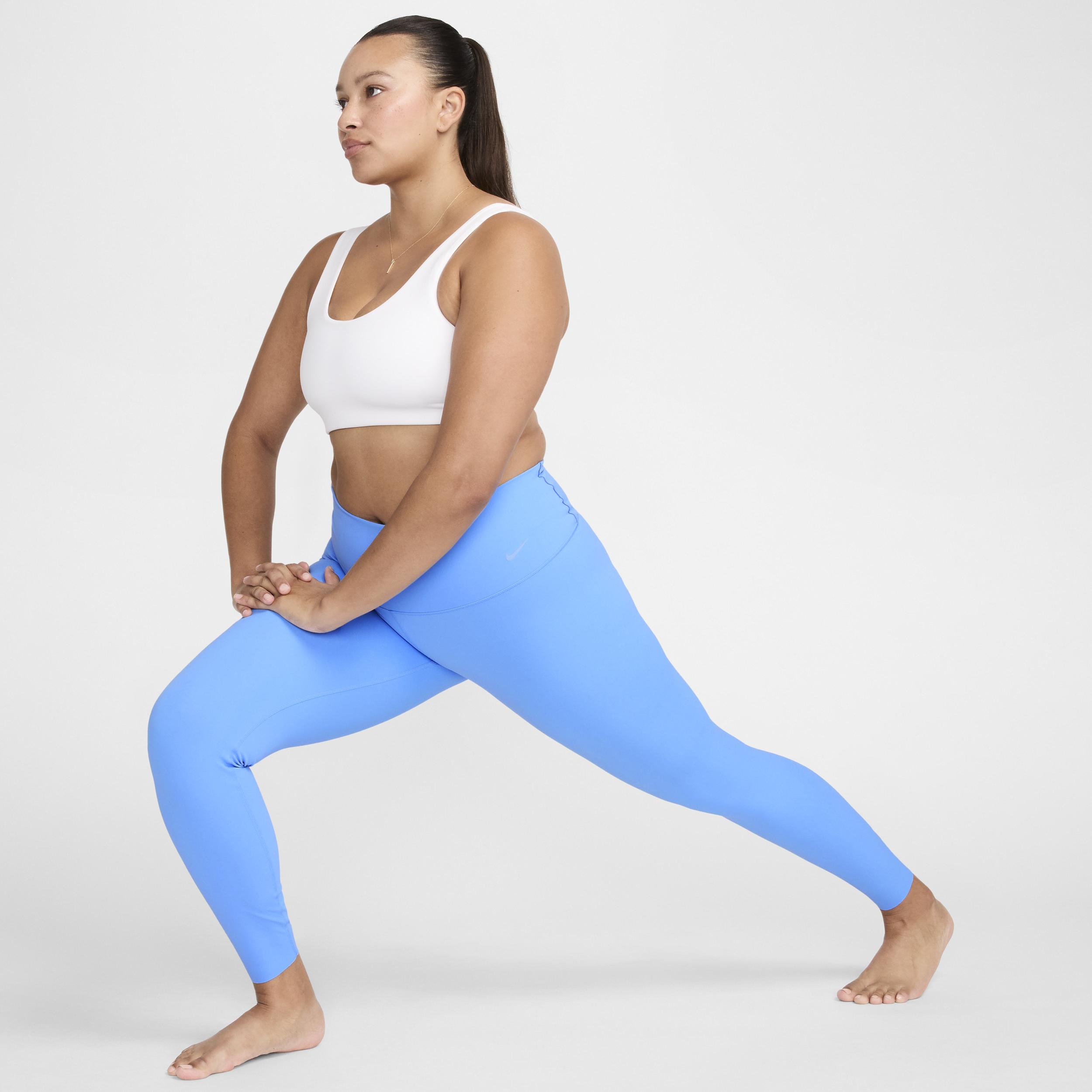 Nike Zenvy-leggings i fuld længde med let støtte og høj talje til kvinder - blå