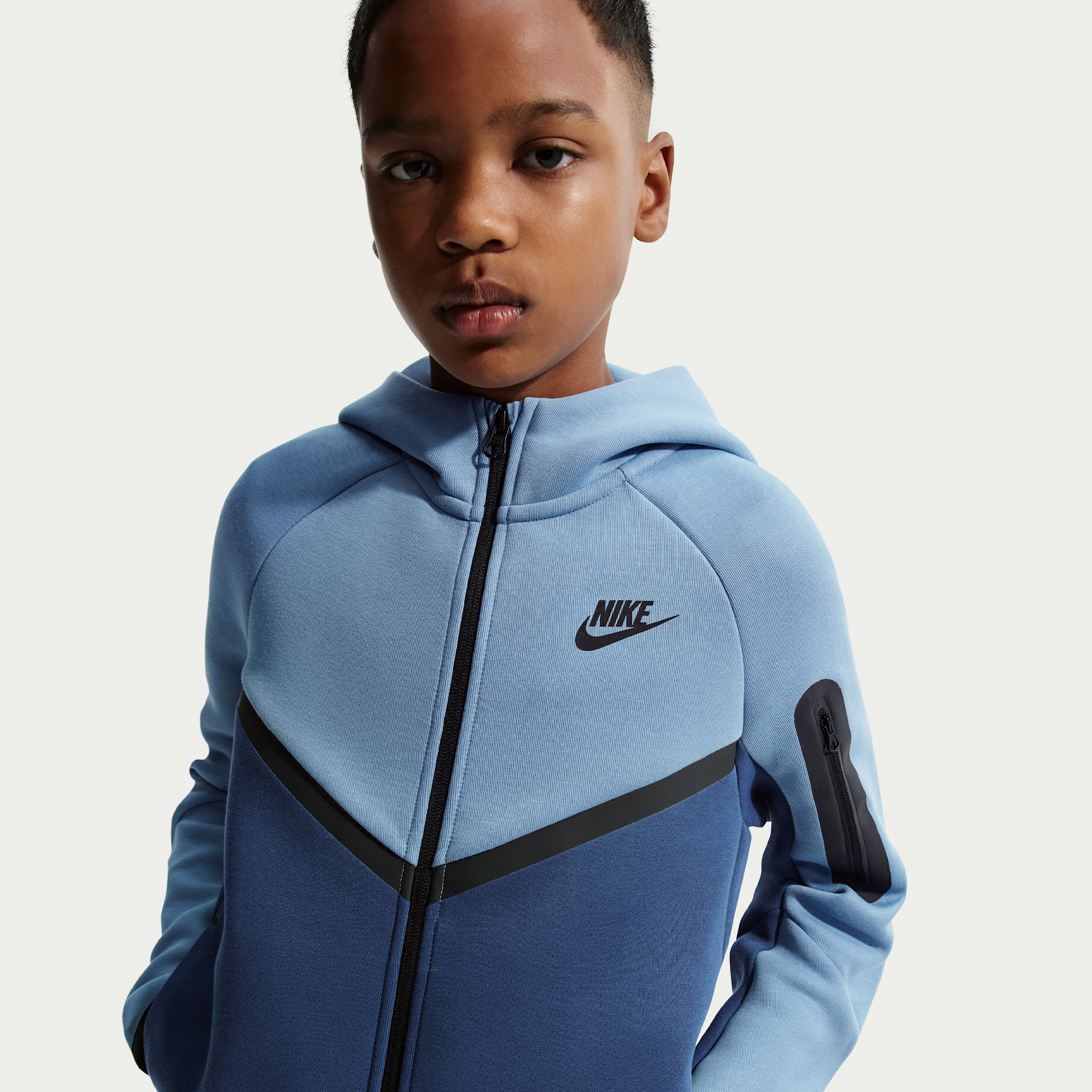 Felpa con cappuccio e zip a tutta lunghezza Nike Tech Fleece - Ragazzo/a - Blu
