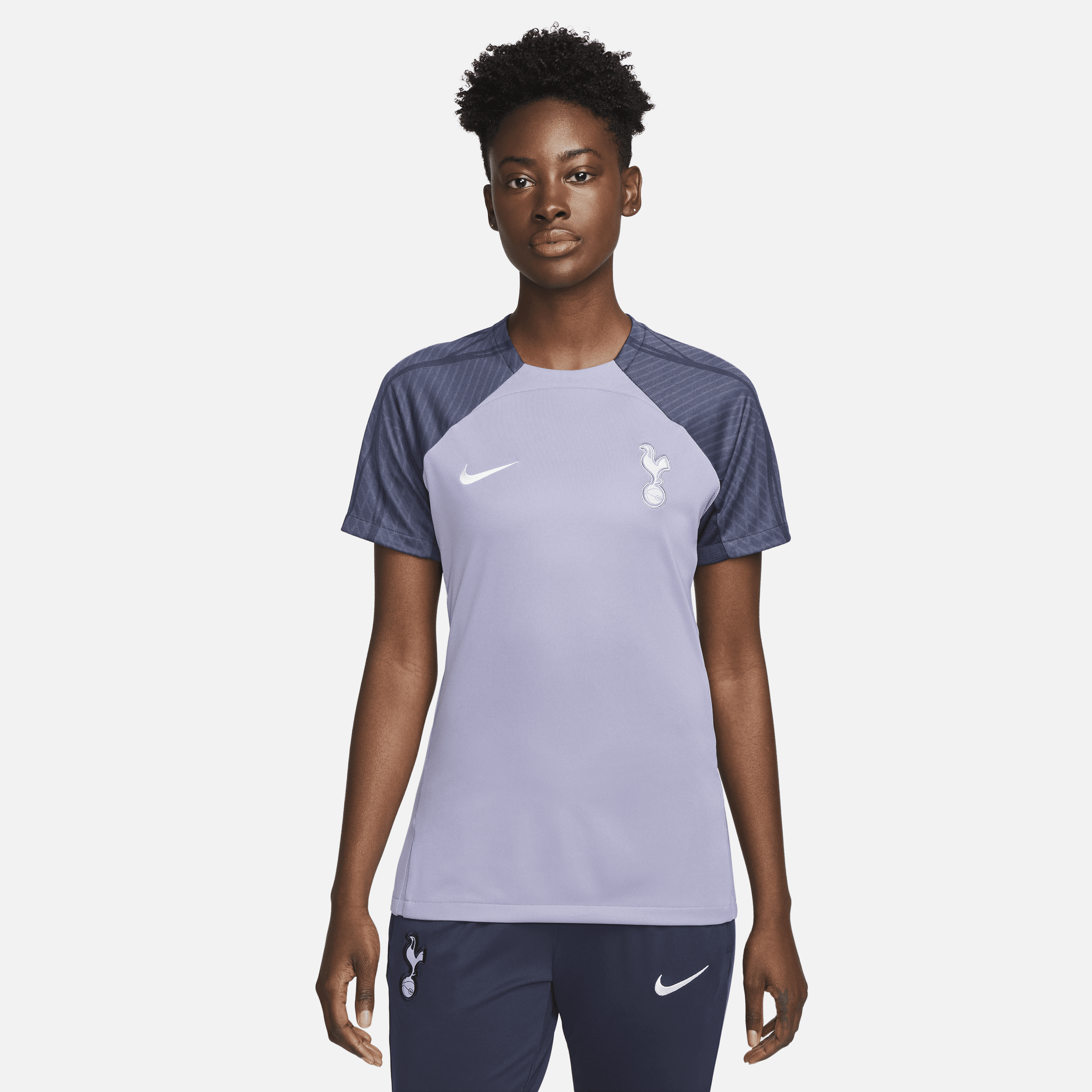 Maskinstrikket Tottenham Hotspur Strike Nike Dri-FIT-fodboldtrøje til kvinder - lilla