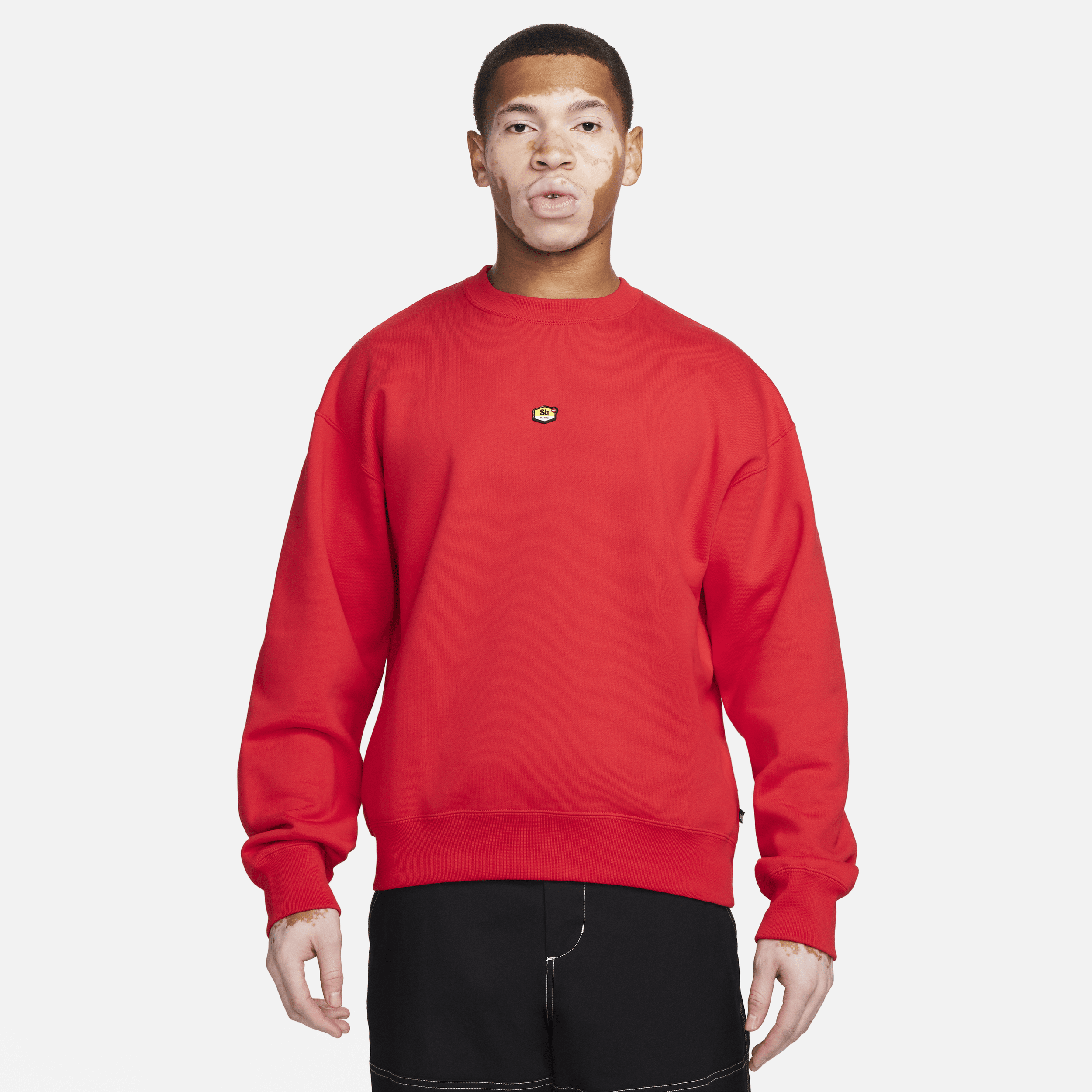 Nike SB-skatercrewtrøje i fleece - rød