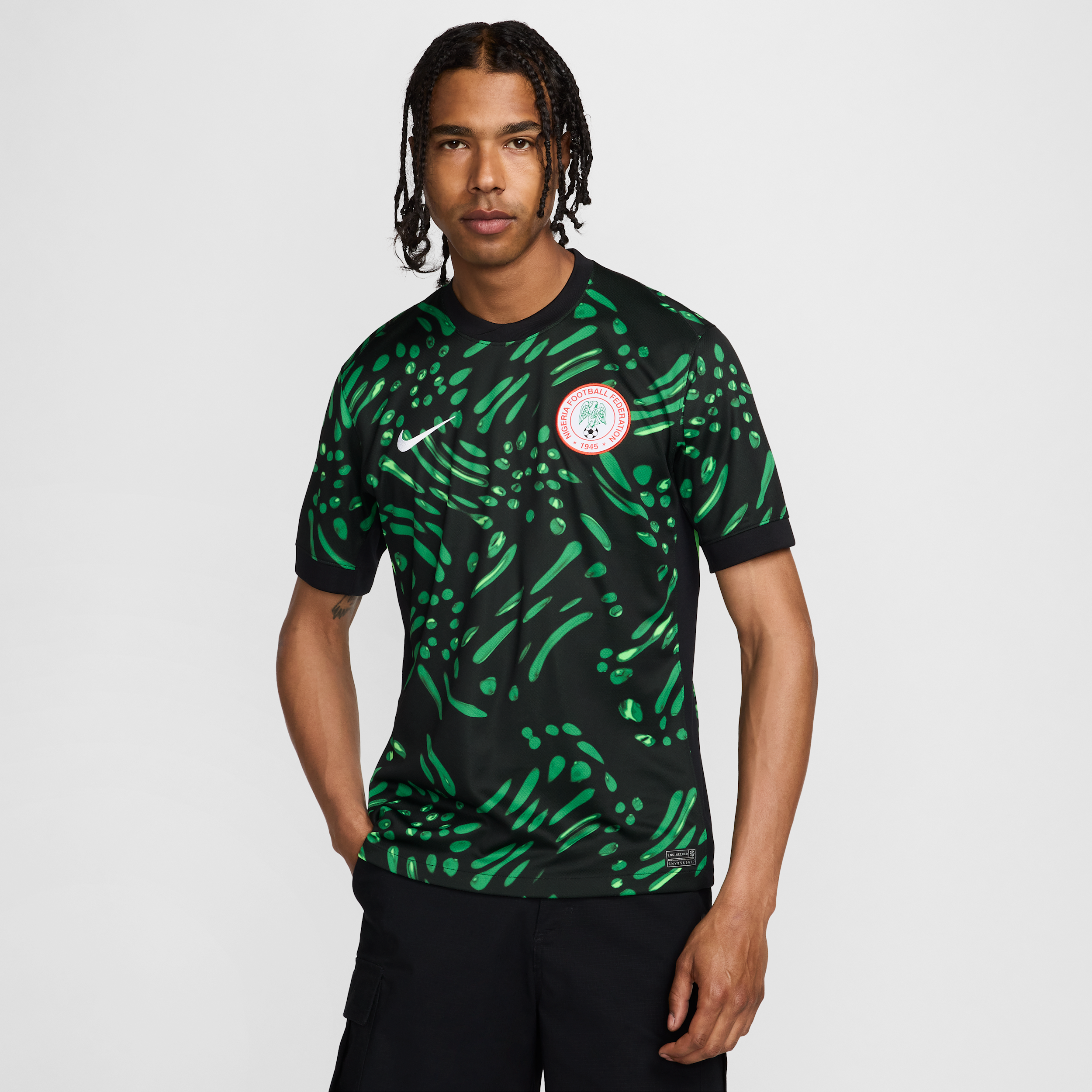 Segunda equipación Stadium Nigeria 2024 Camiseta de fútbol tipo réplica Nike Dri-FIT - Hombre - Negro
