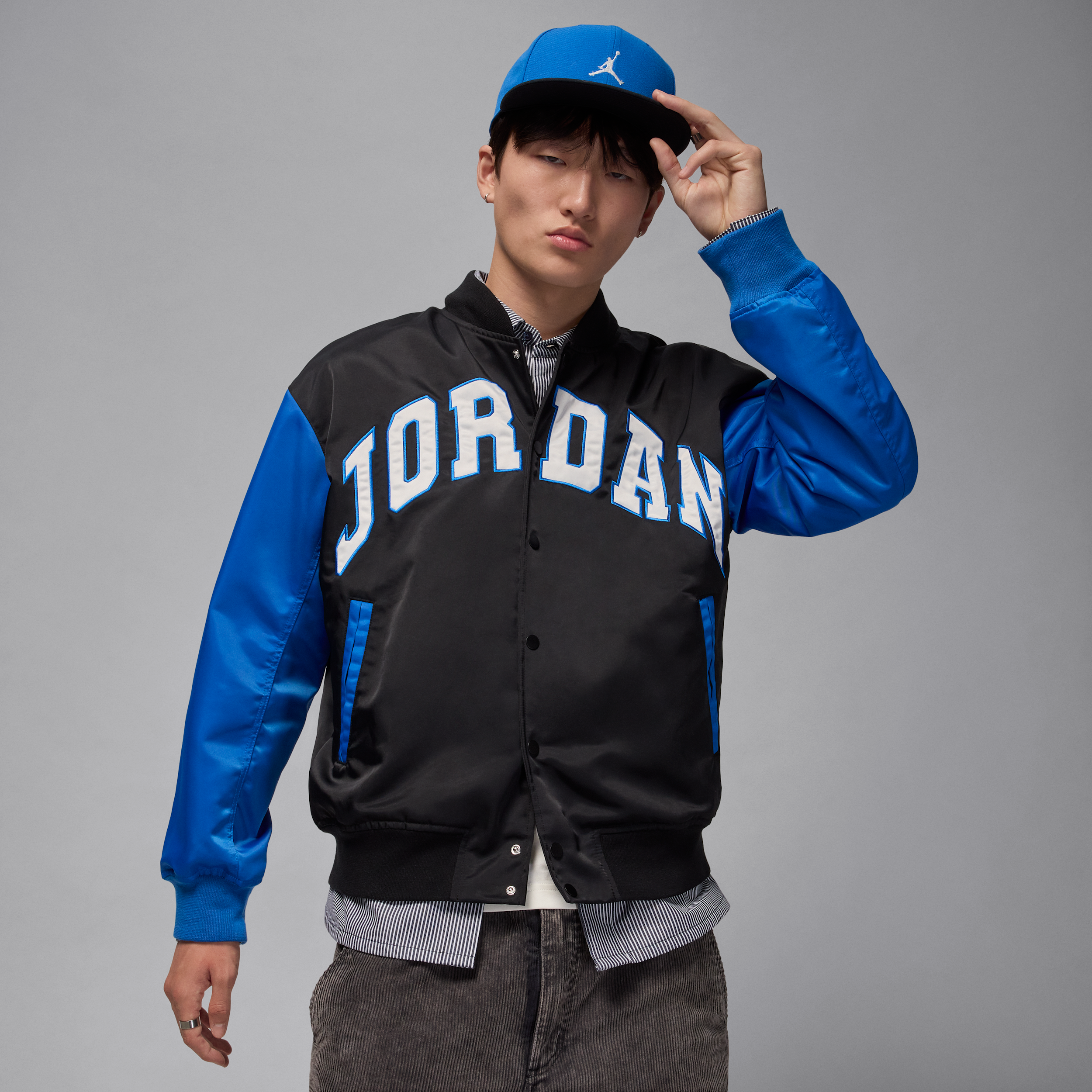 【ナイキ(NIKE)公式ストア】ジョーダン ブルックリン メンズ カレッジエイト バーシティ ジャケット HV0099-010 ブラック 【ナイキ(NIKE)公式ストア】ジョーダン ブルックリン メンズ カレッジエイト バーシティ ジャケット HV0099-010 ブラック