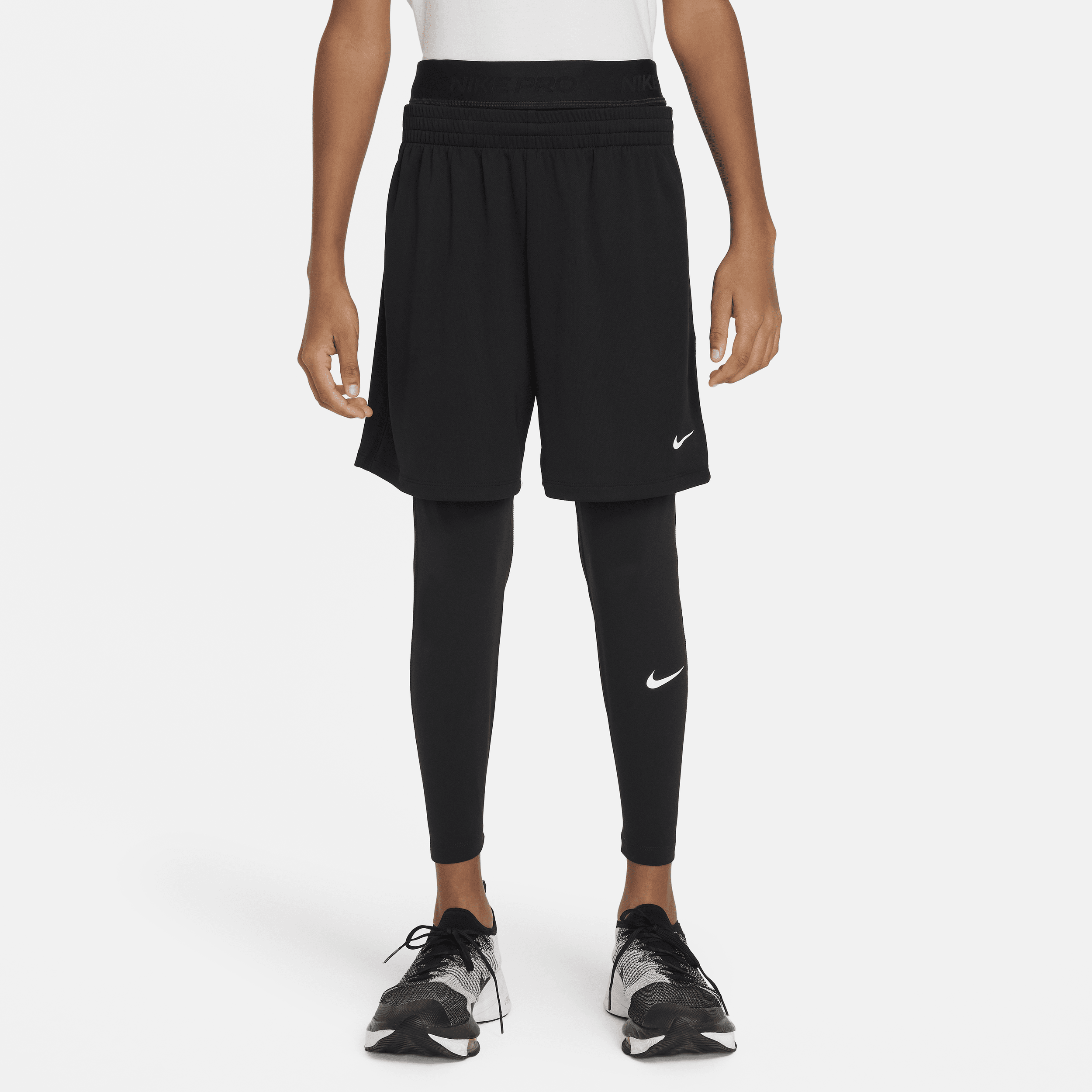 Nike Pro Dri-FIT-tights til større børn (drenge) - sort