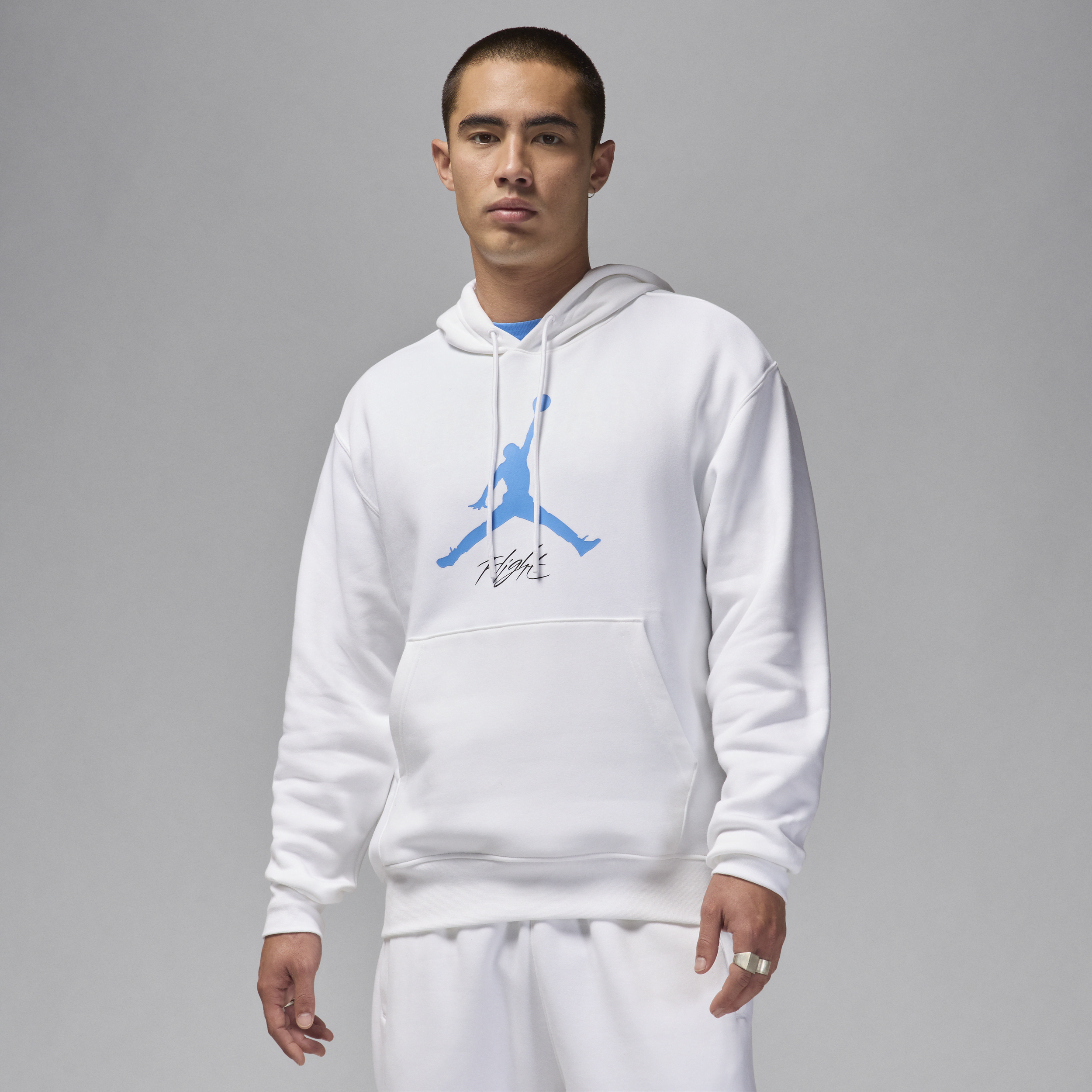Jordan Essentials Sudadera con capucha de tejido Fleece - Hombre - Blanco