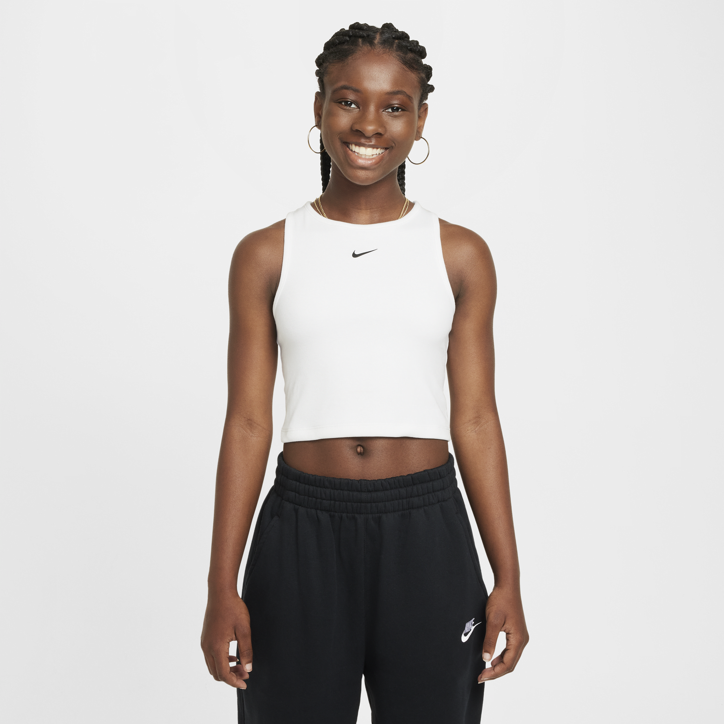【ナイキ(NIKE)公式ストア】ナイキ スポーツウェア ガールズ リブ タンクトップ FZ5551-100 ホワイト 【ナイキ(NIKE)公式ストア】ナイキ スポーツウェア ガールズ リブ タンクトップ FZ5551-100 ホワイト