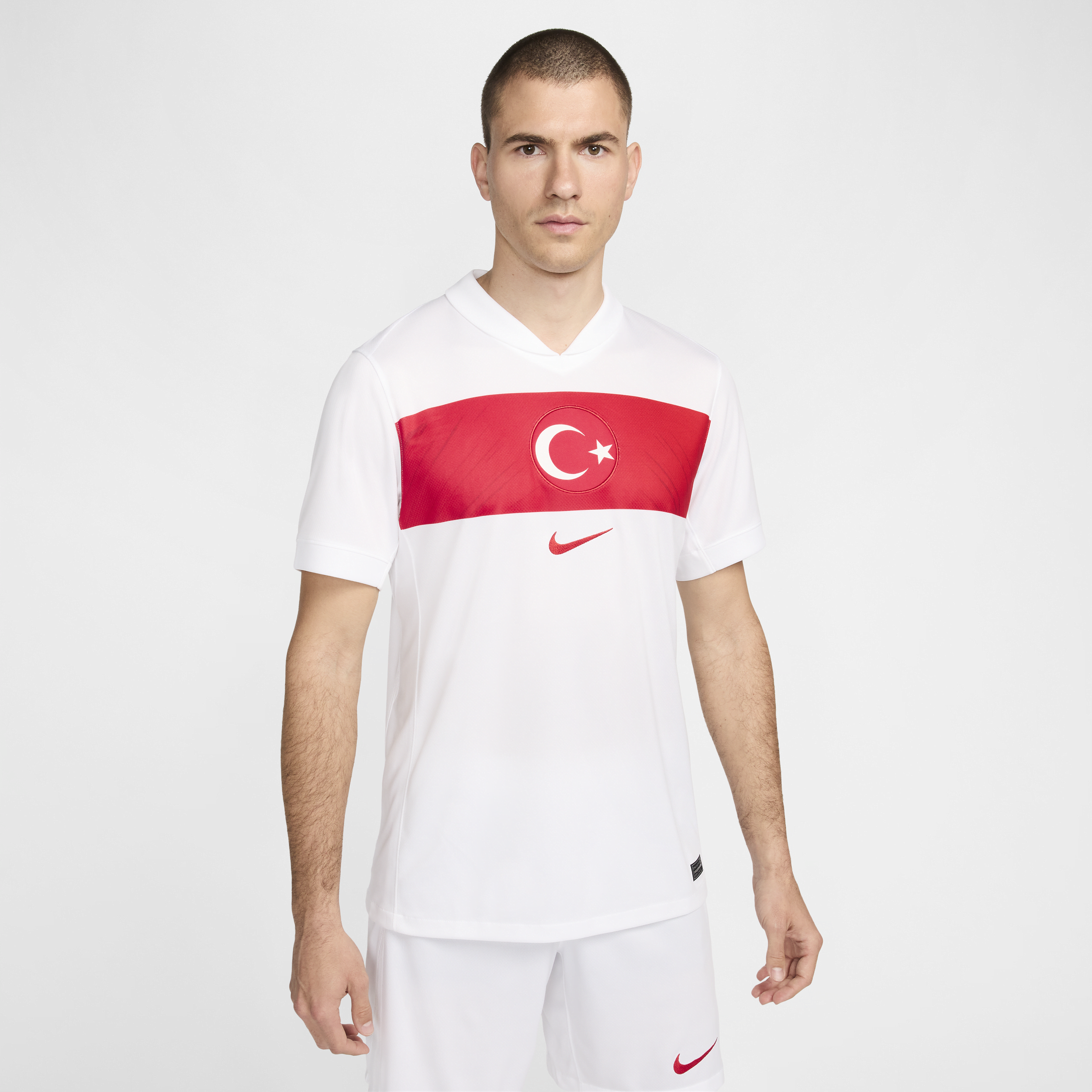 Maglia da calcio replica Nike Dri-FIT Turchia 2024/25 Stadium da uomo – Home - Bianco