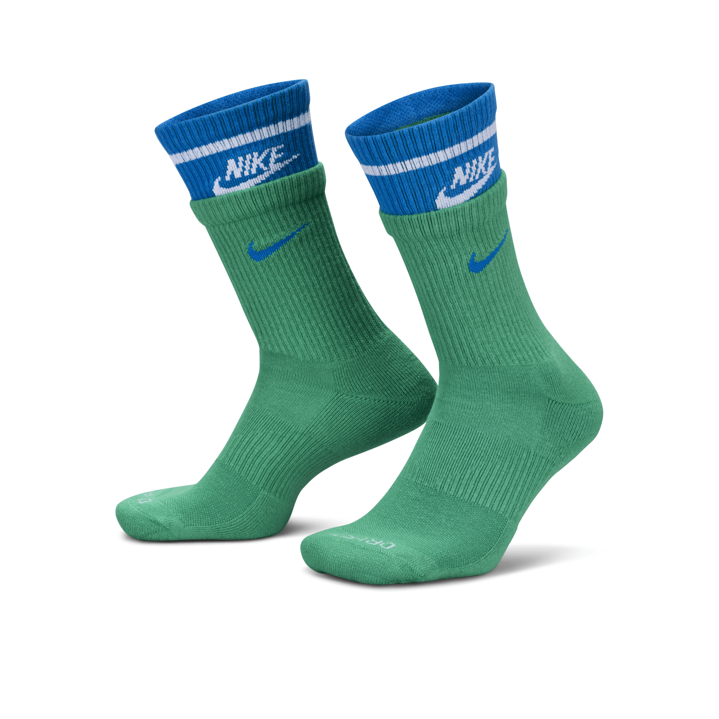 Nike Everyday Plus Crew sokken met demping (1 paar) - Groen