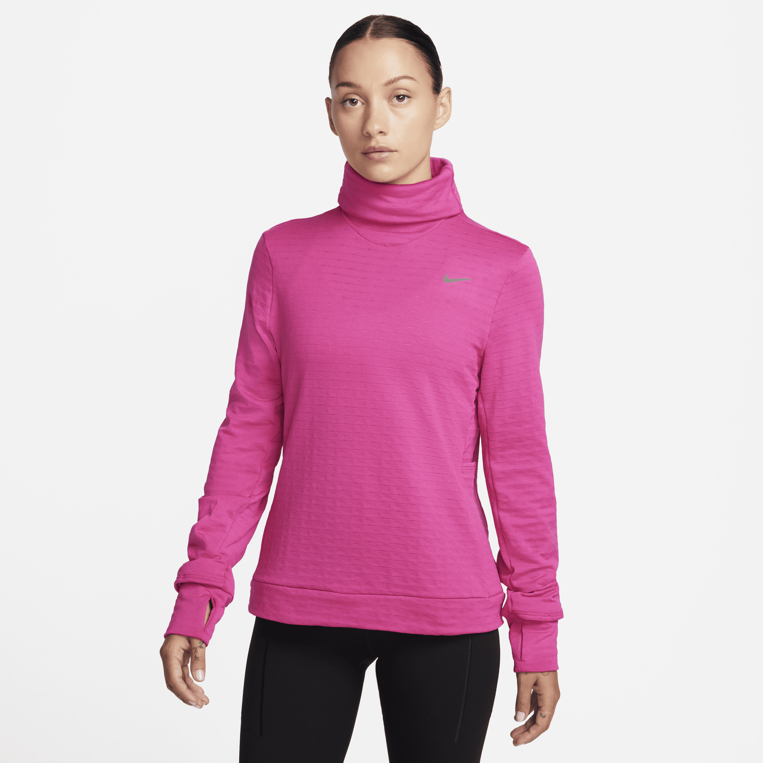 Nike Therma-FIT Swift Element-løbetrøje med rullekrave til kvinder - Pink