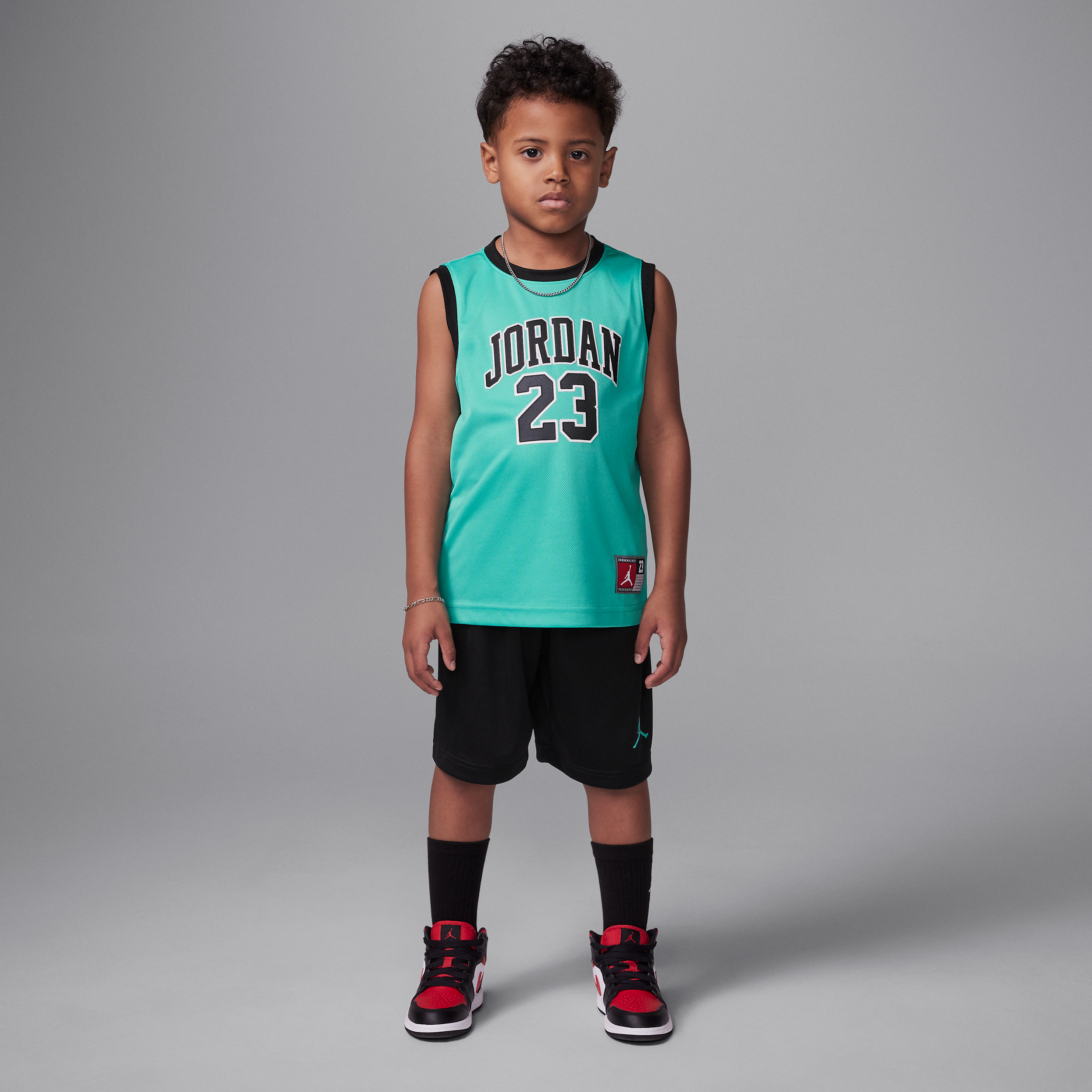 【ナイキ(NIKE)公式ストア】ジョーダン 23 ジャージー リトルキッズ ツーピース ジャージー セットアップ HF2234-013 ブラック 【ナイキ(NIKE)公式ストア】ジョーダン 23 ジャージー リトルキッズ ツーピース ジャージー セットアップ HF2234-013 ブラック