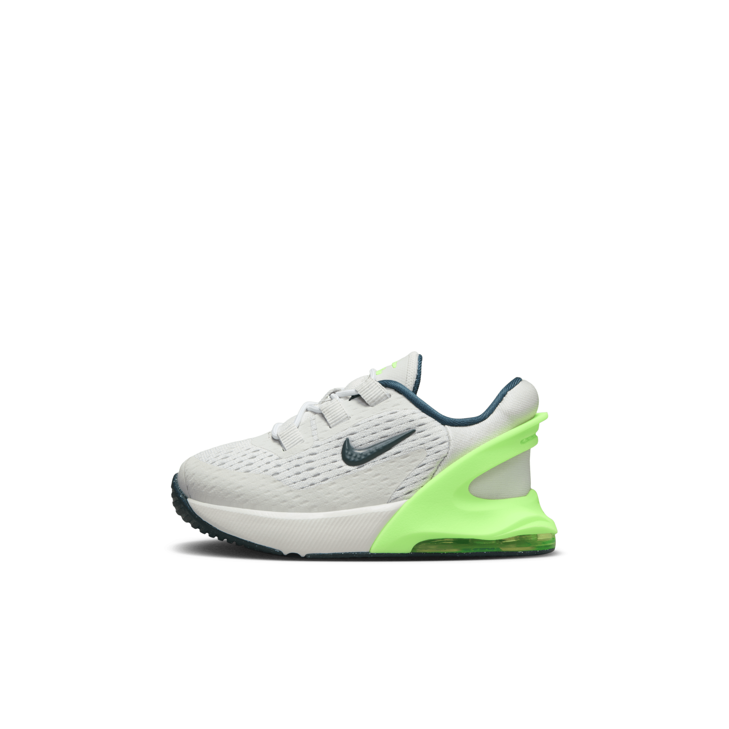 Nike Air Max 270 GO-sko, der er nemme at få på og af til babyer/småbørn - grå