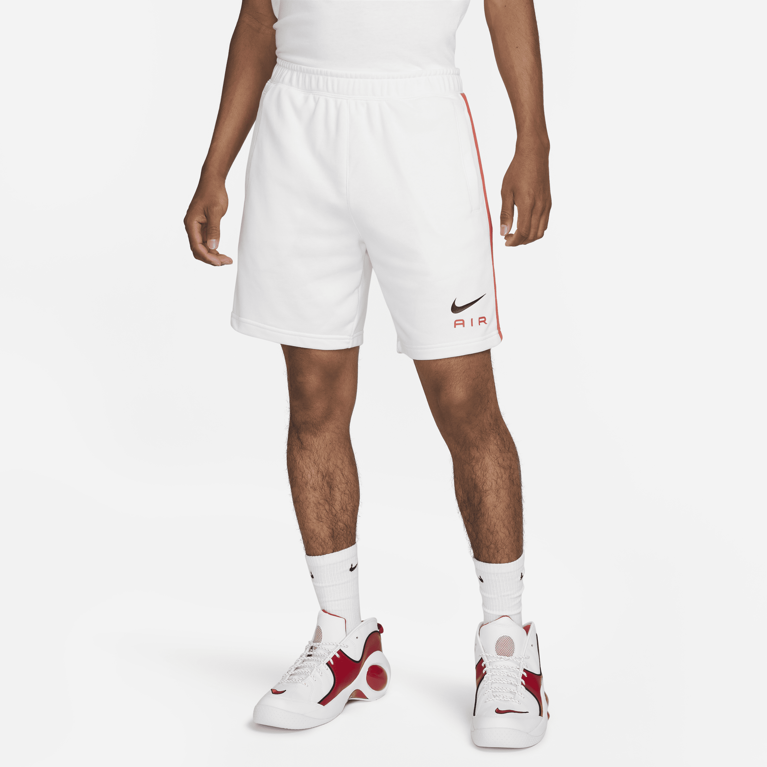 Nike Air-shorts i french terry til mænd - hvid