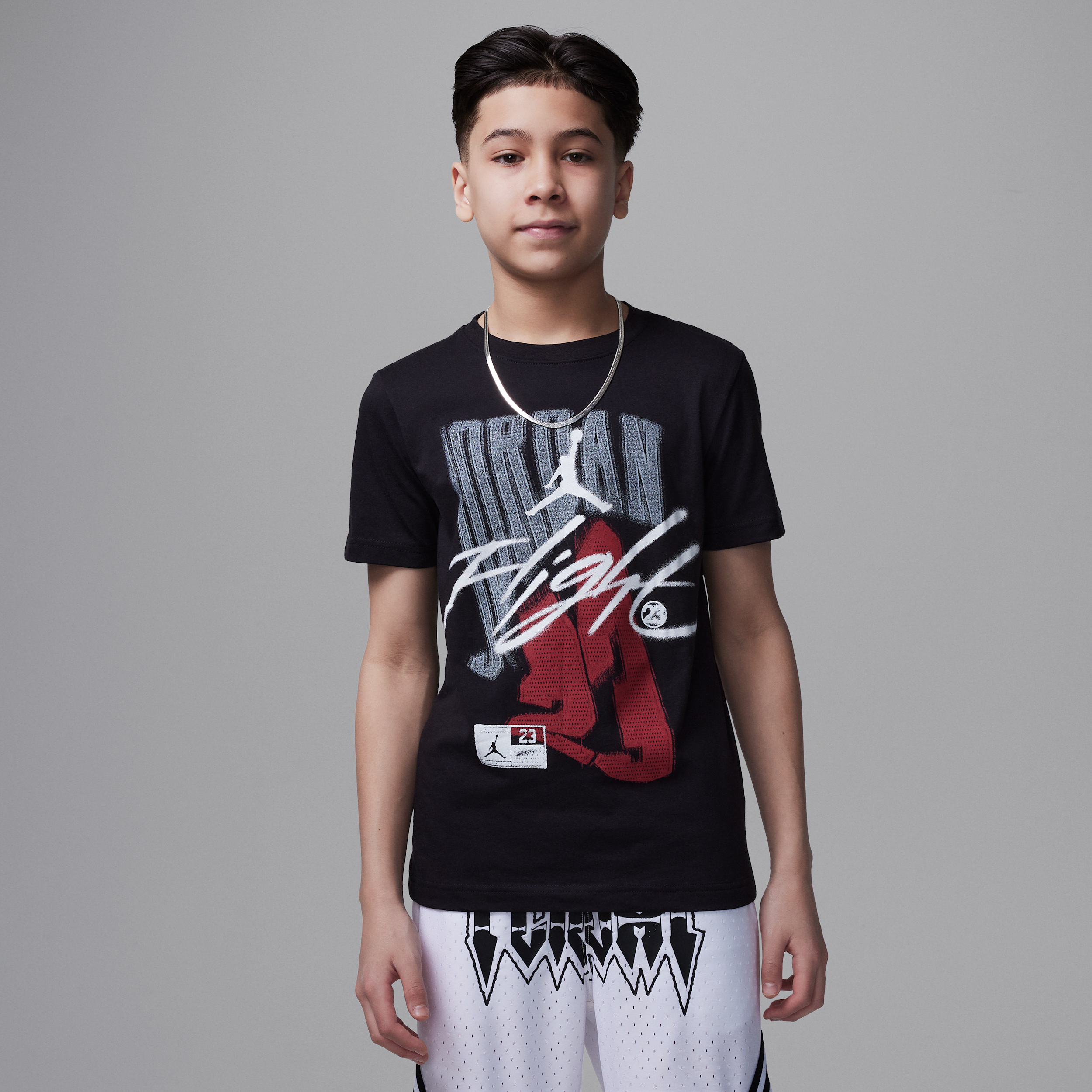 【ナイキ(NIKE)公式ストア】ジョーダン ジュニア フェイドアウェイ フライト Tシャツ II3078-010 ブラック 【ナイキ(NIKE)公式ストア】ジョーダン ジュニア フェイドアウェイ フライト Tシャツ II3078-010 ブラック