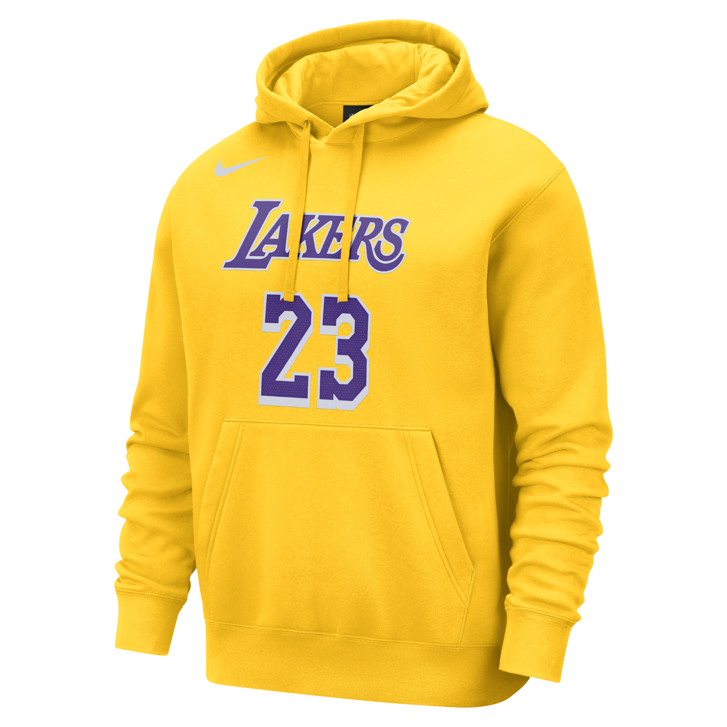 Felpa pullover con cappuccio Los Angeles Lakers Club Nike NBA – Uomo - Giallo