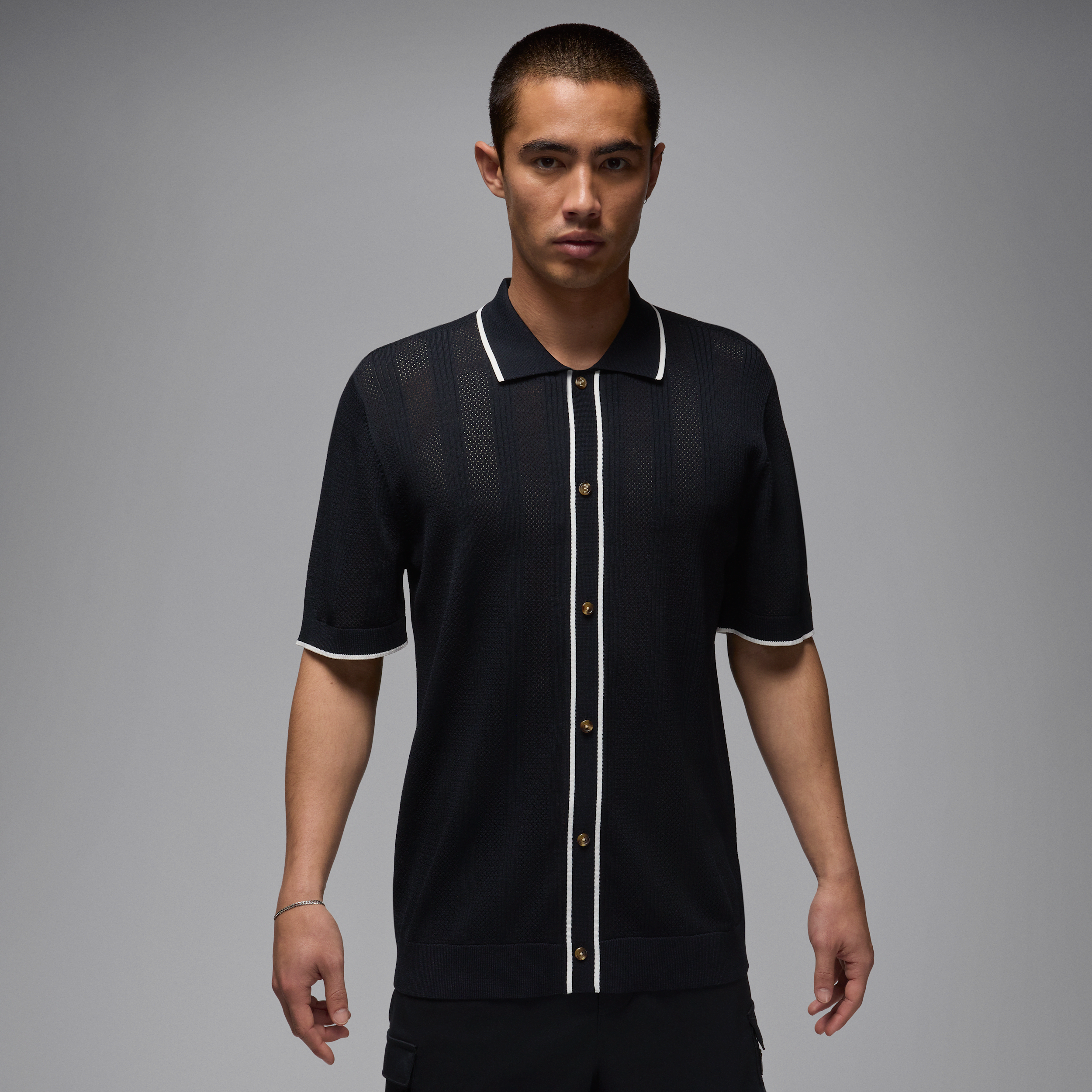 【ナイキ(NIKE)公式ストア】ジョーダン スポーツ メンズ ニット ボタンダウン ゴルフトップ HV1157-010 ブラック 【ナイキ(NIKE)公式ストア】ジョーダン スポーツ メンズ ニット ボタンダウン ゴルフトップ HV1157-010 ブラック