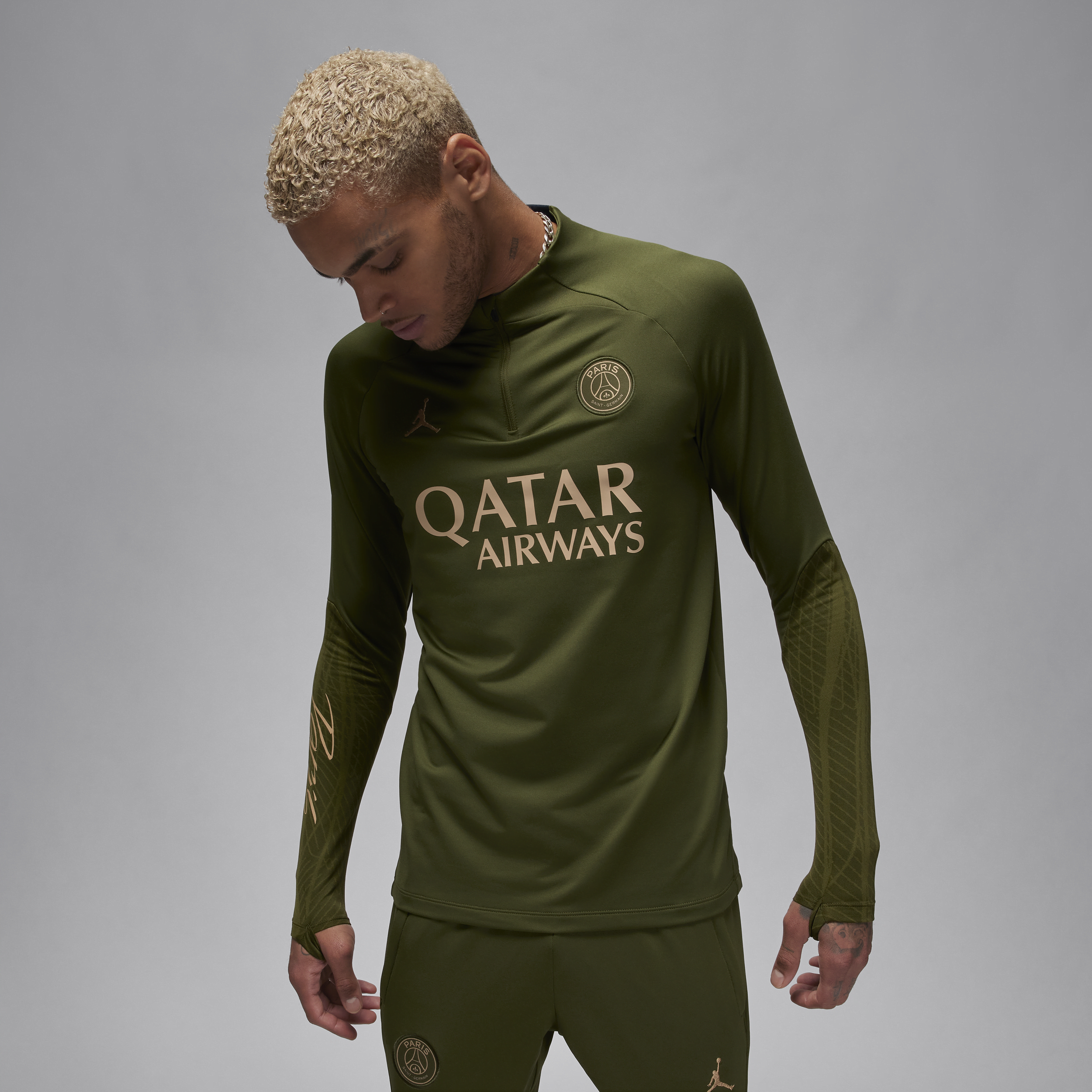 Nike Maglia da calcio per allenamento Jordan Dri-FIT Paris Saint-Germain Strike Fourth – Uomo - Verde