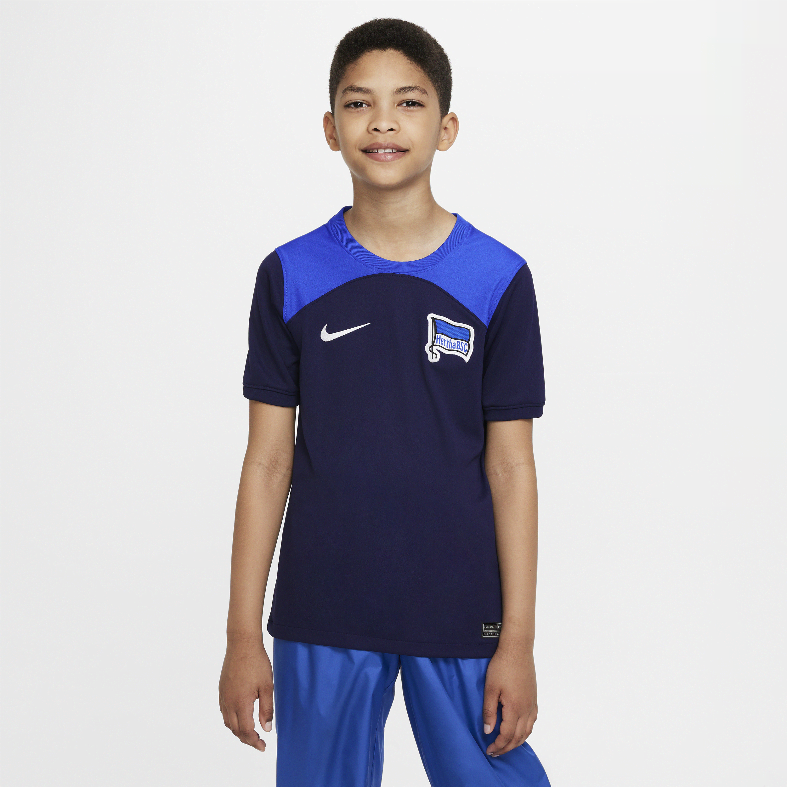 Segunda equipación Stadium Hertha BSC 2022/23 Camiseta de fútbol Nike Dri-FIT - Niño/a - Azul