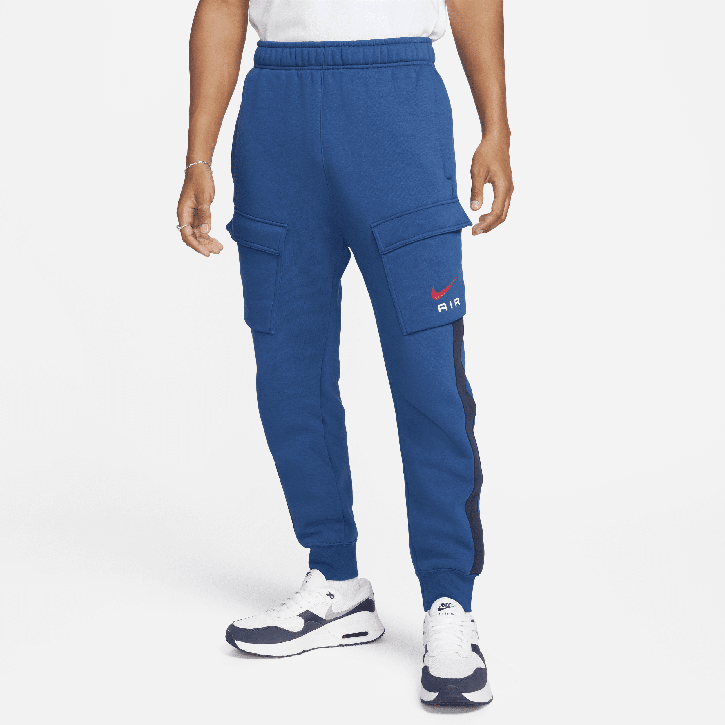 Pantaloni cargo in fleece Nike Air – Uomo - Blu
