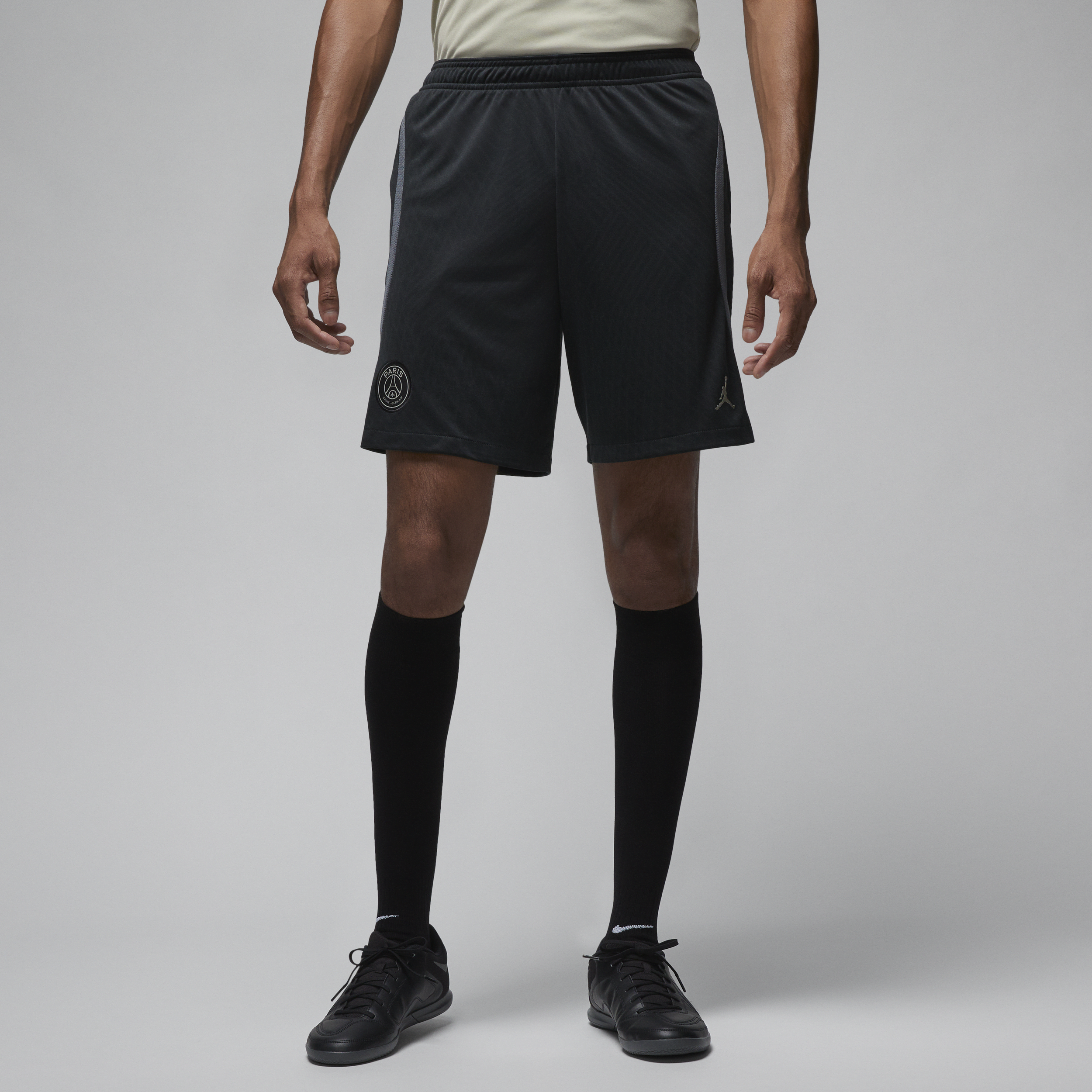 Nike Maskinstrikkede Paris Saint-Germain Third Strike Jordan Dri-FIT-fodboldshors til mænd - sort