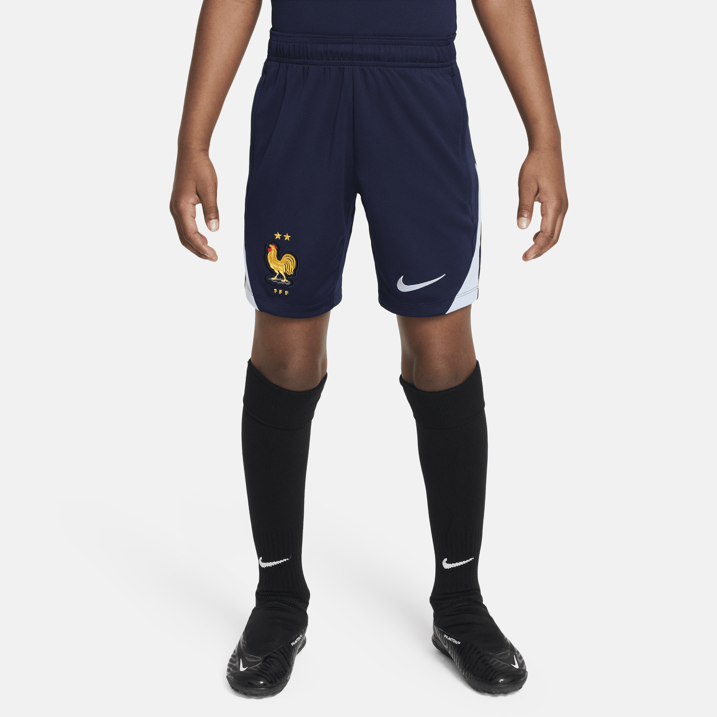 FFF Strike Pantalón corto de fútbol de tejido Knit Nike Dri-FIT - Niño/a - Azul