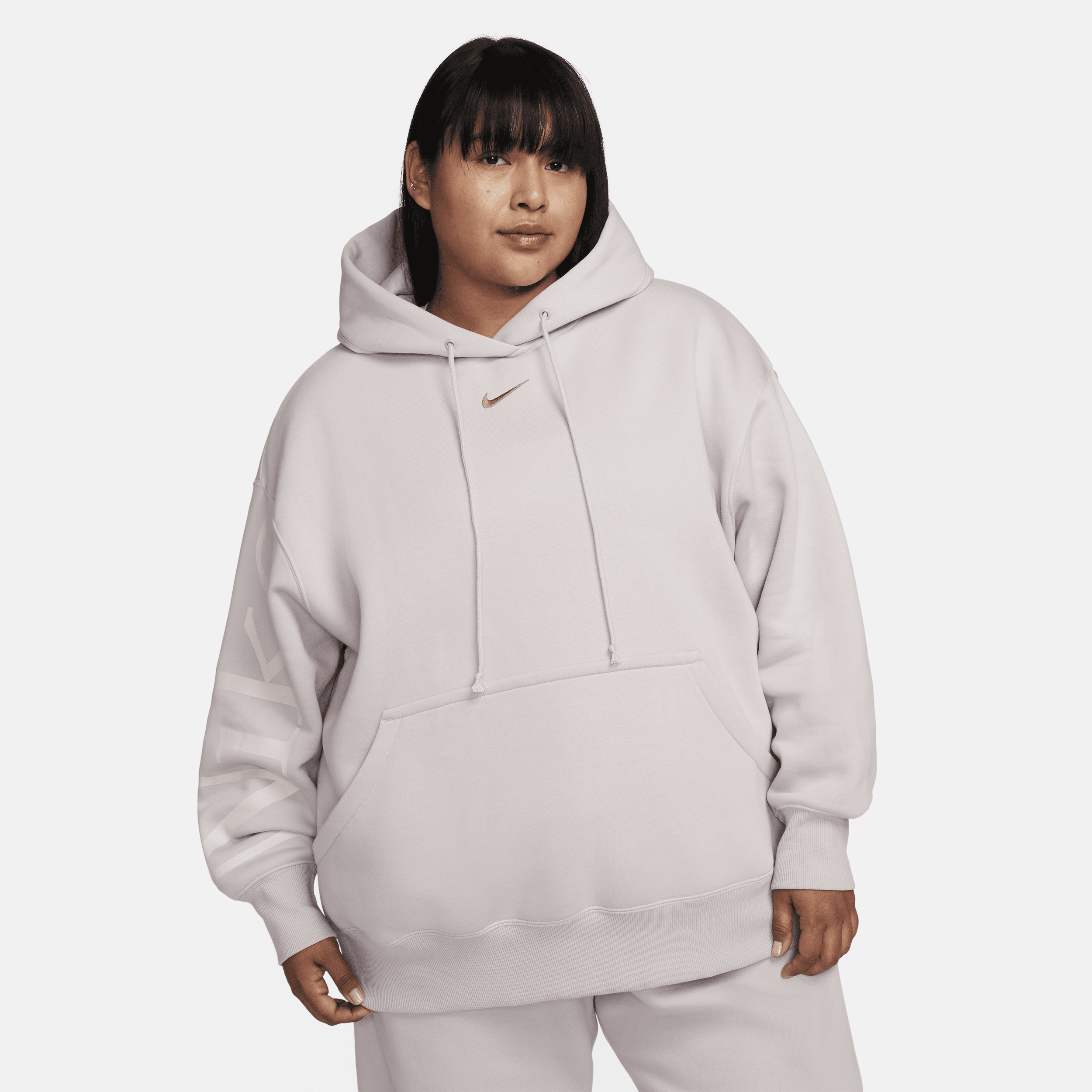 Nike Sportswear Phoenix Fleece oversized hoodie met logo voor dames (Plus Size) - Paars