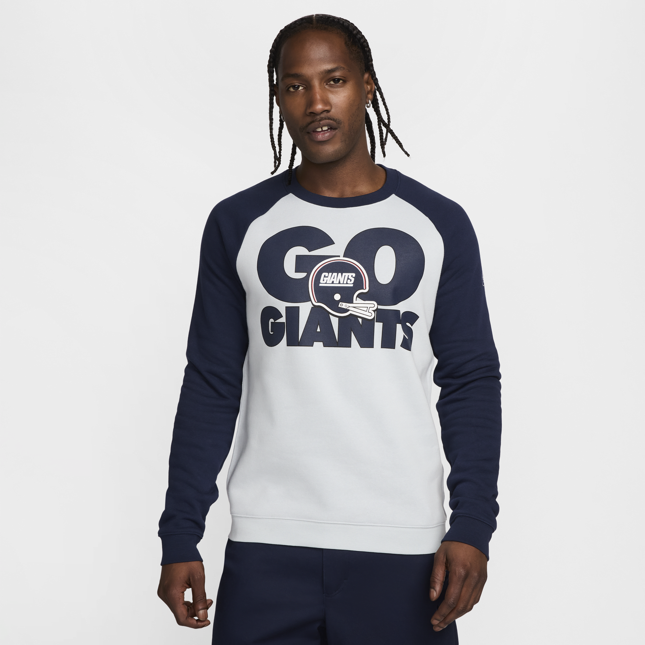 Nike Historic Raglan (NFL Giants)-sweatshirt til mænd - grå